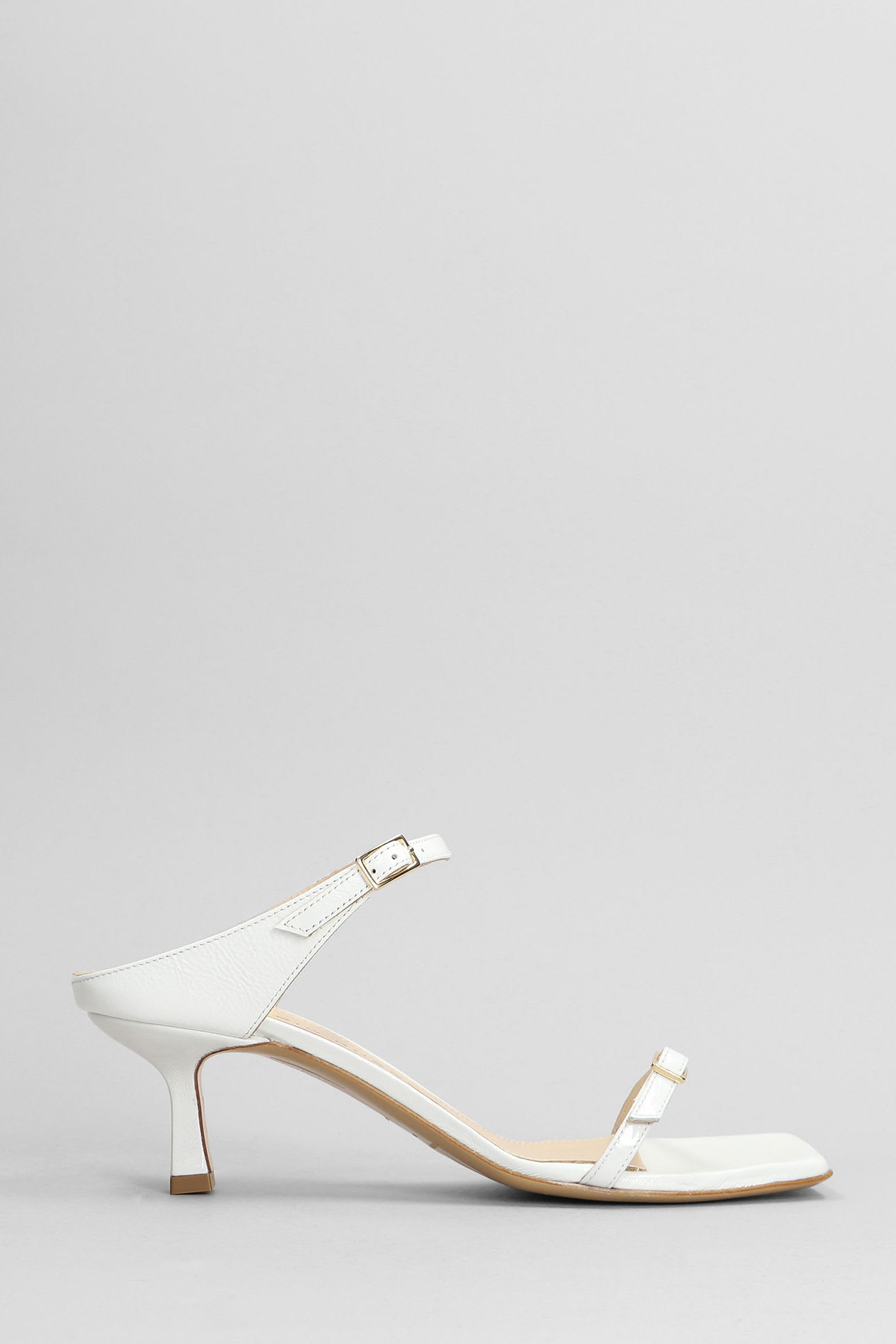 Sandals In White Leather