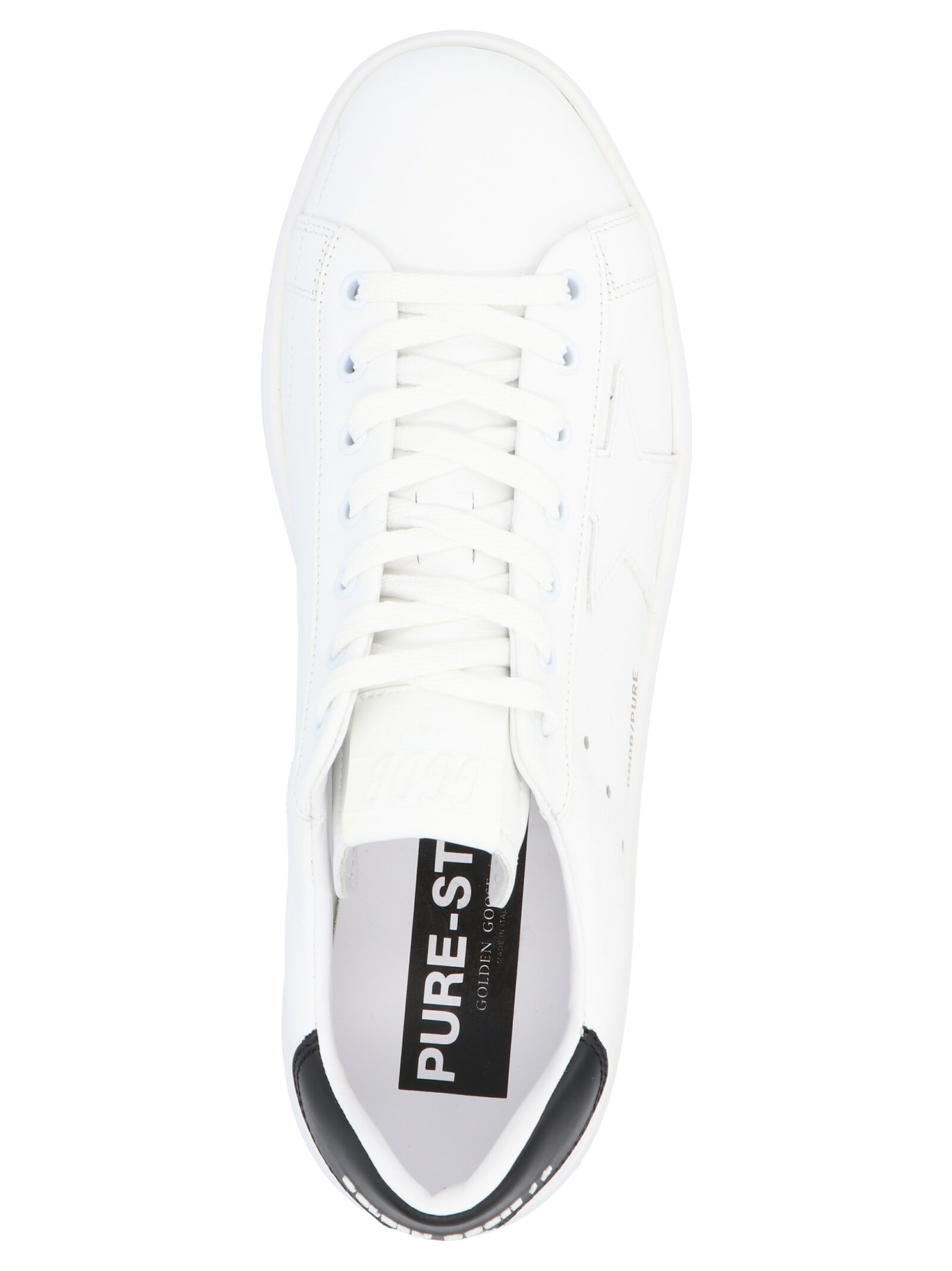 Shop Golden Goose Purestar Sneakers In White/black