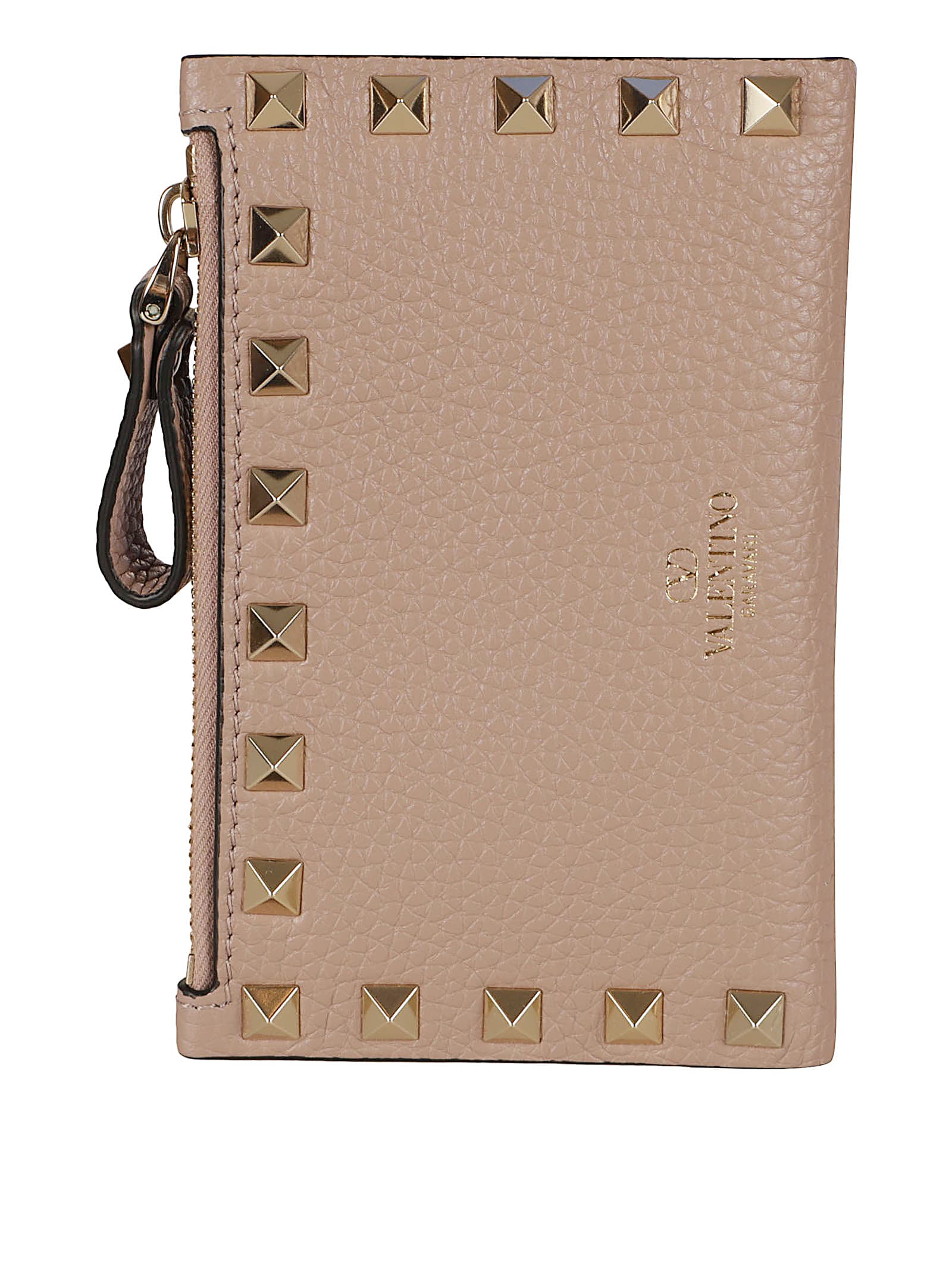Valentino Rockstud Wallet In Brown