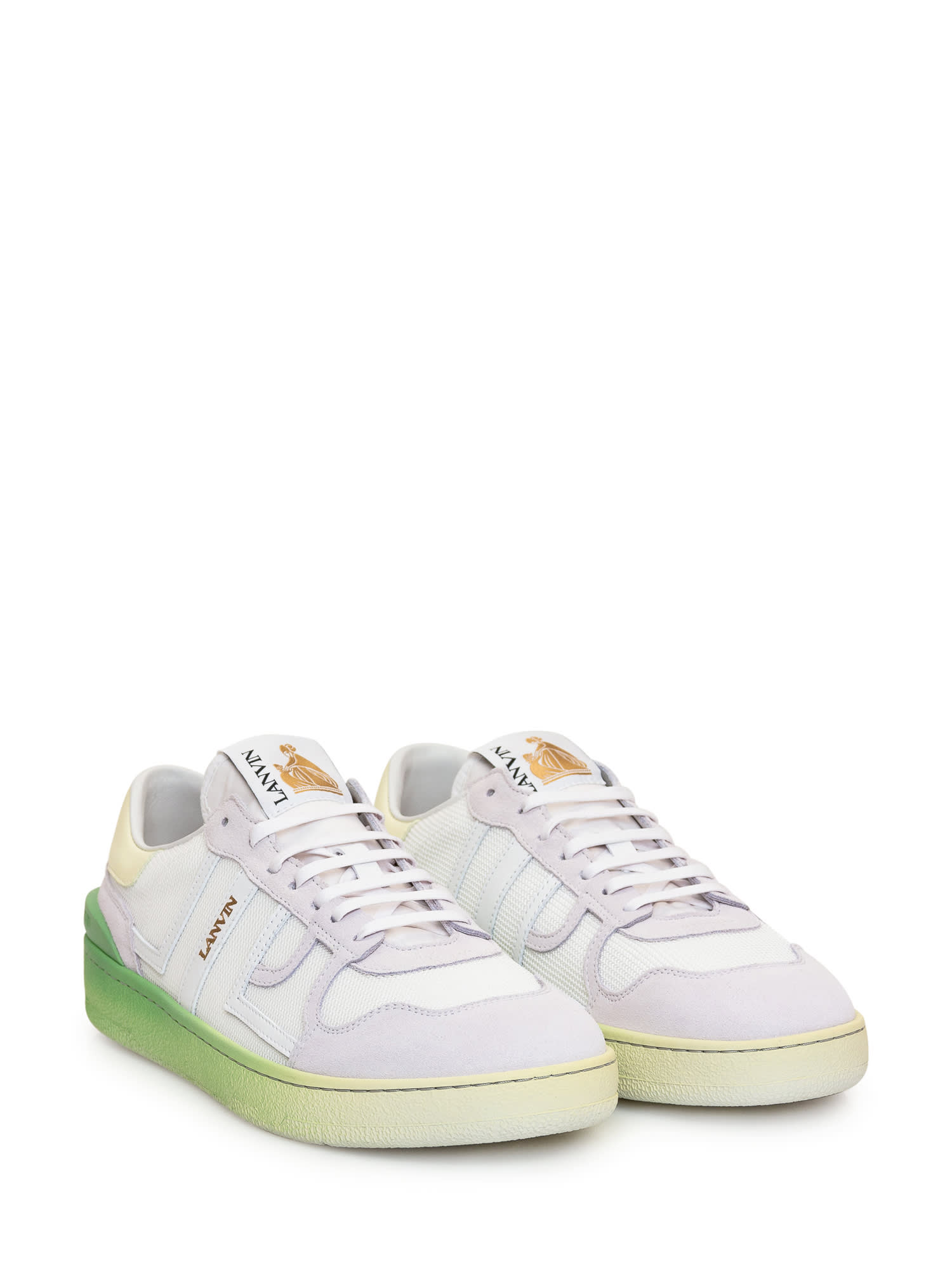 Shop Lanvin Clay Sneaker In White/yellow