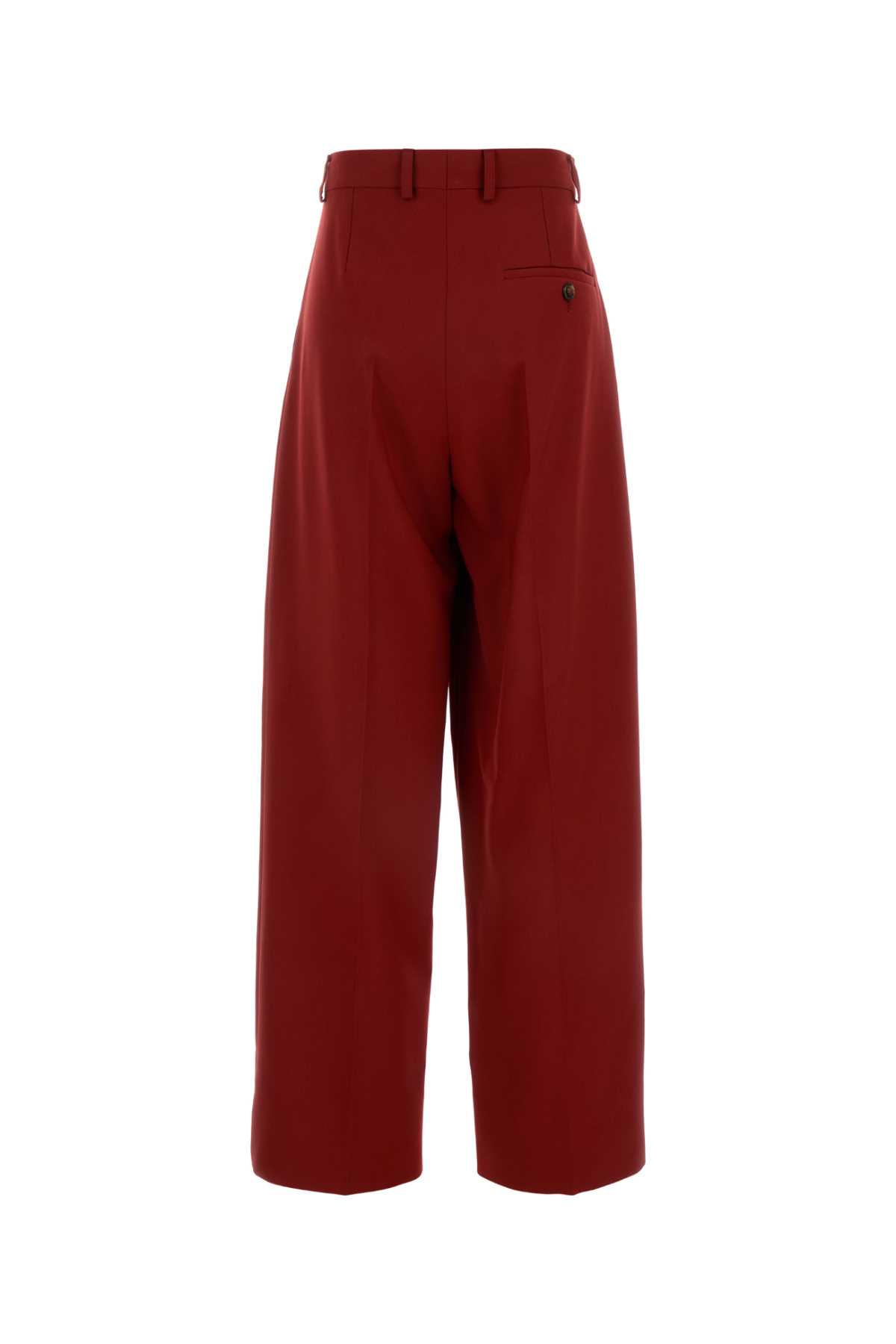 STELLA MCCARTNEY TIZIANO RED WOOL RUBY WIDE-LEG PANT 