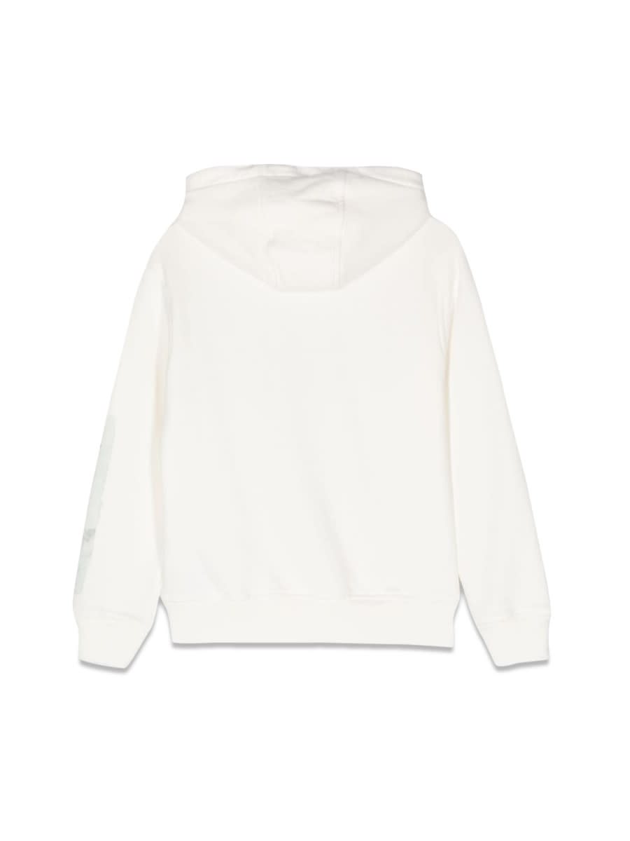 C.p. Company Logo-print Cotton Hoodie In White
