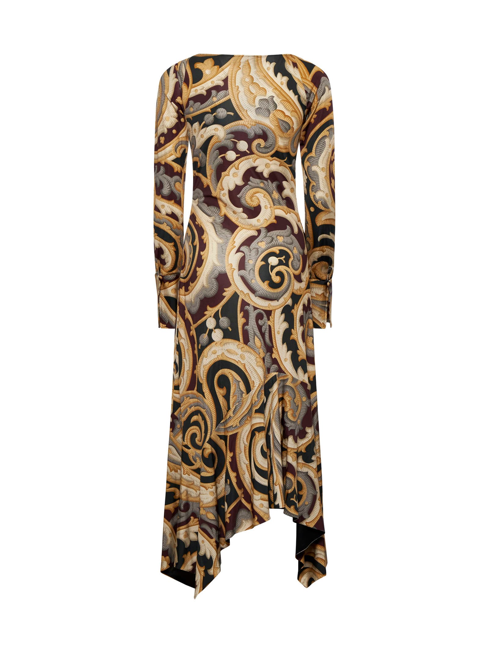 Shop Etro Dress In Stampa F.do Grigio