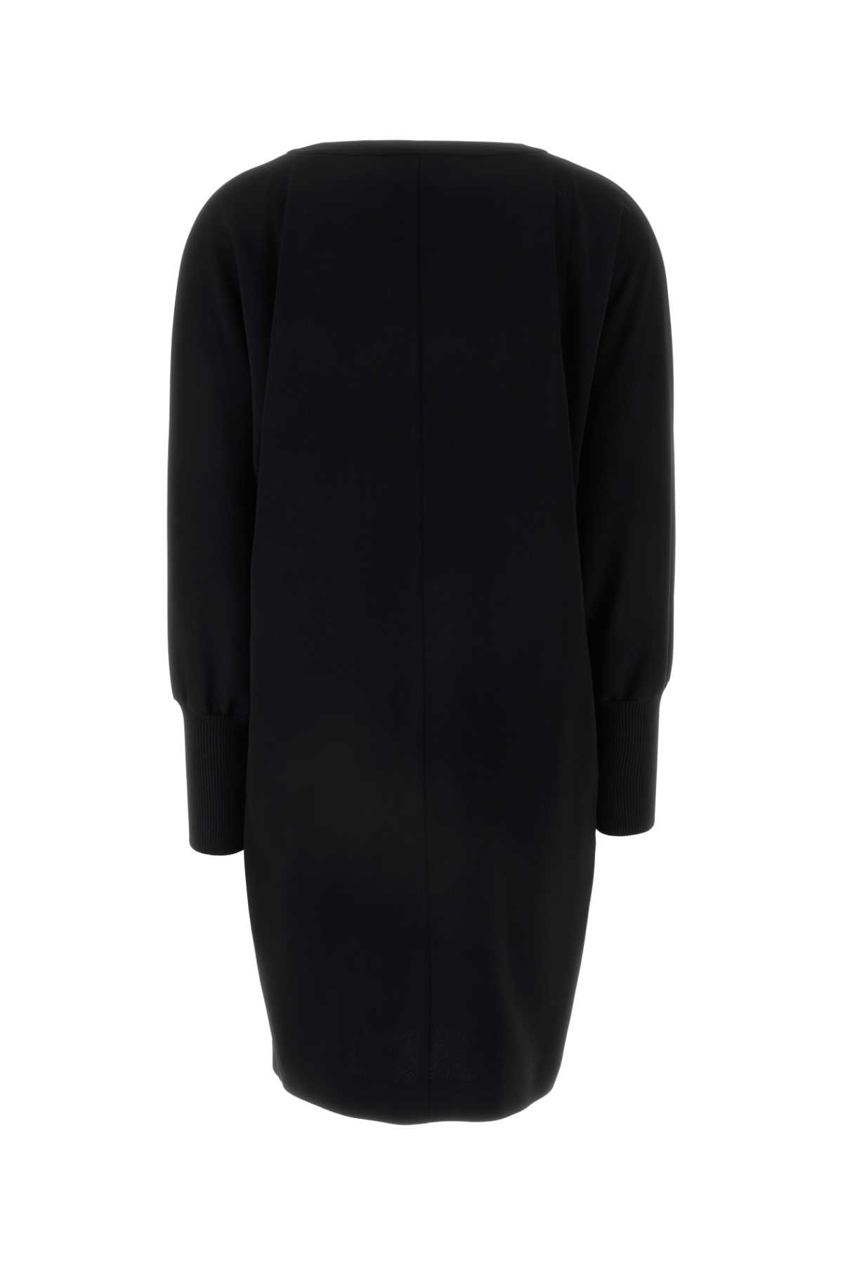 Max Mara Studio Black Cady Asti Dress In Nero