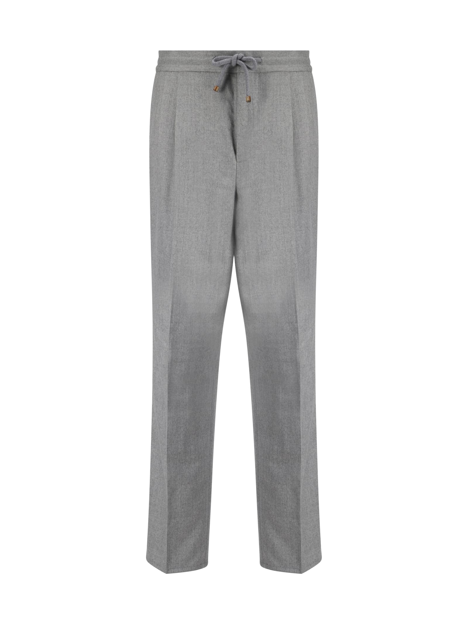 Shop Brunello Cucinelli Pants In Grigio Perla