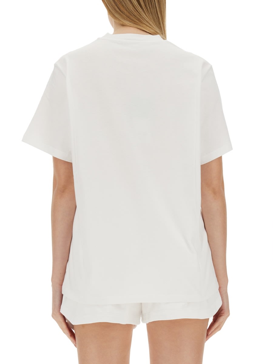 Shop Stella Mccartney Cotton Crew-neck T-shirt In White