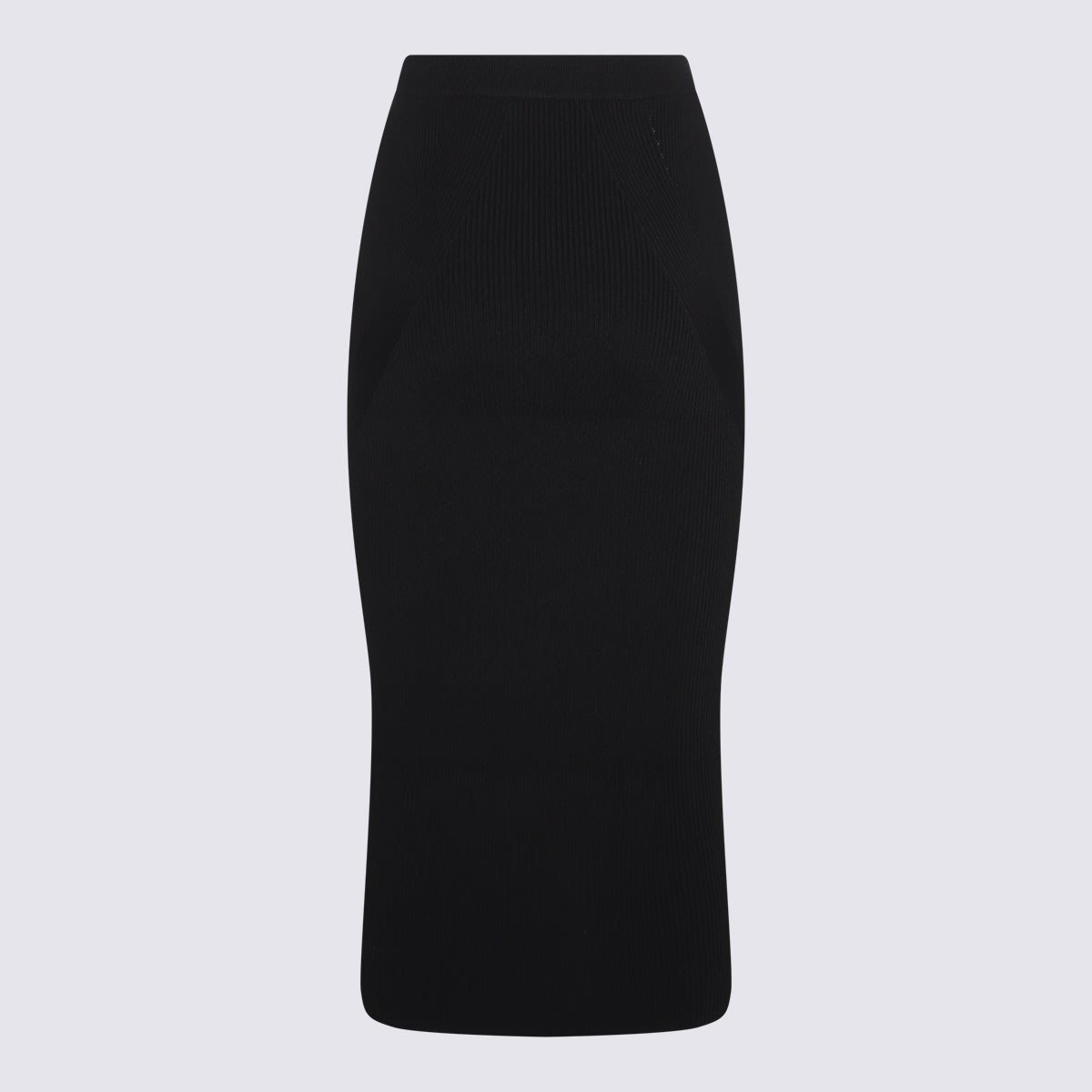 Shop Alexander Mcqueen Black Wool Blend Skirt