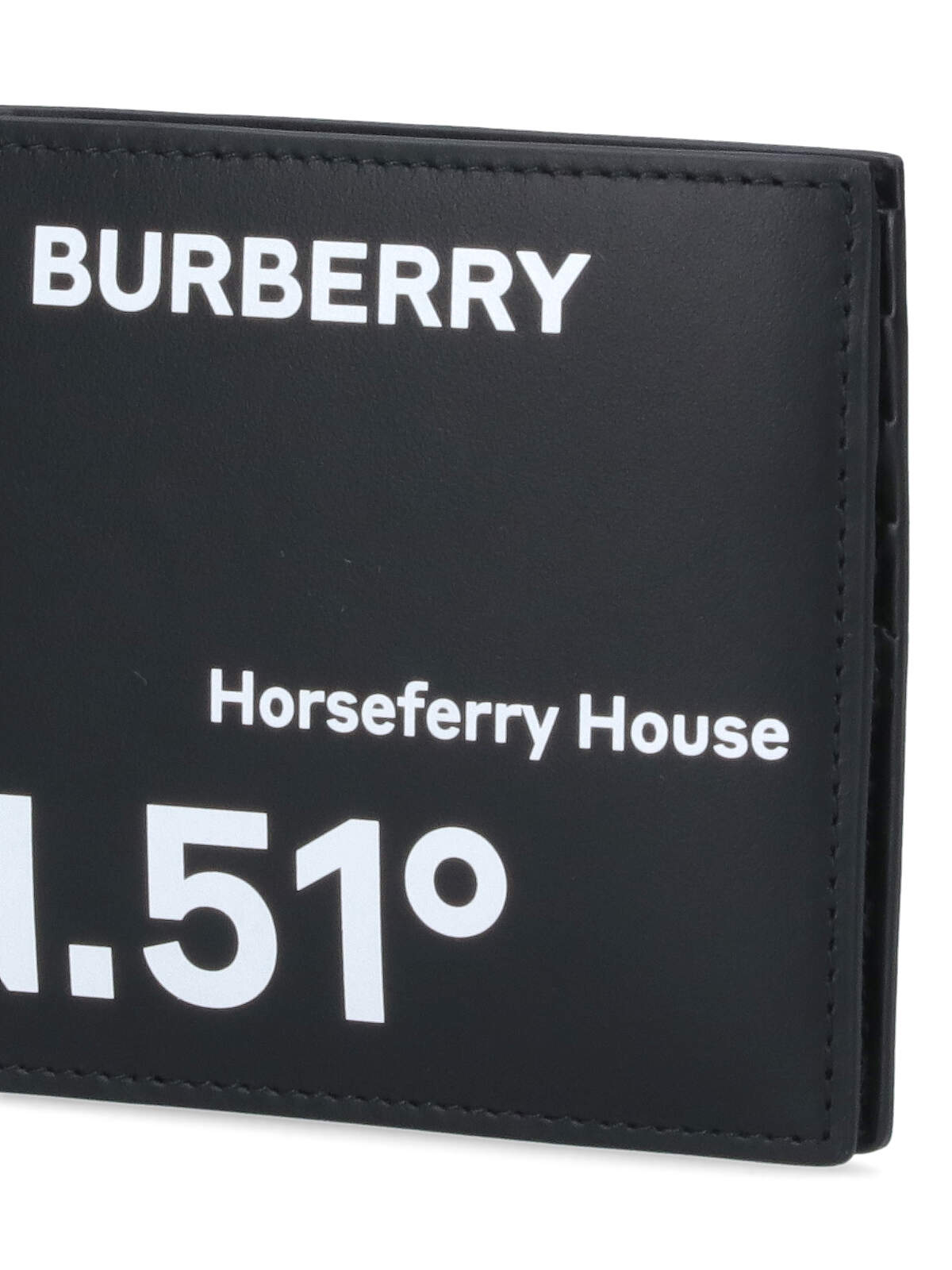 Shop Burberry Bi-fold Logo Wallet In Black