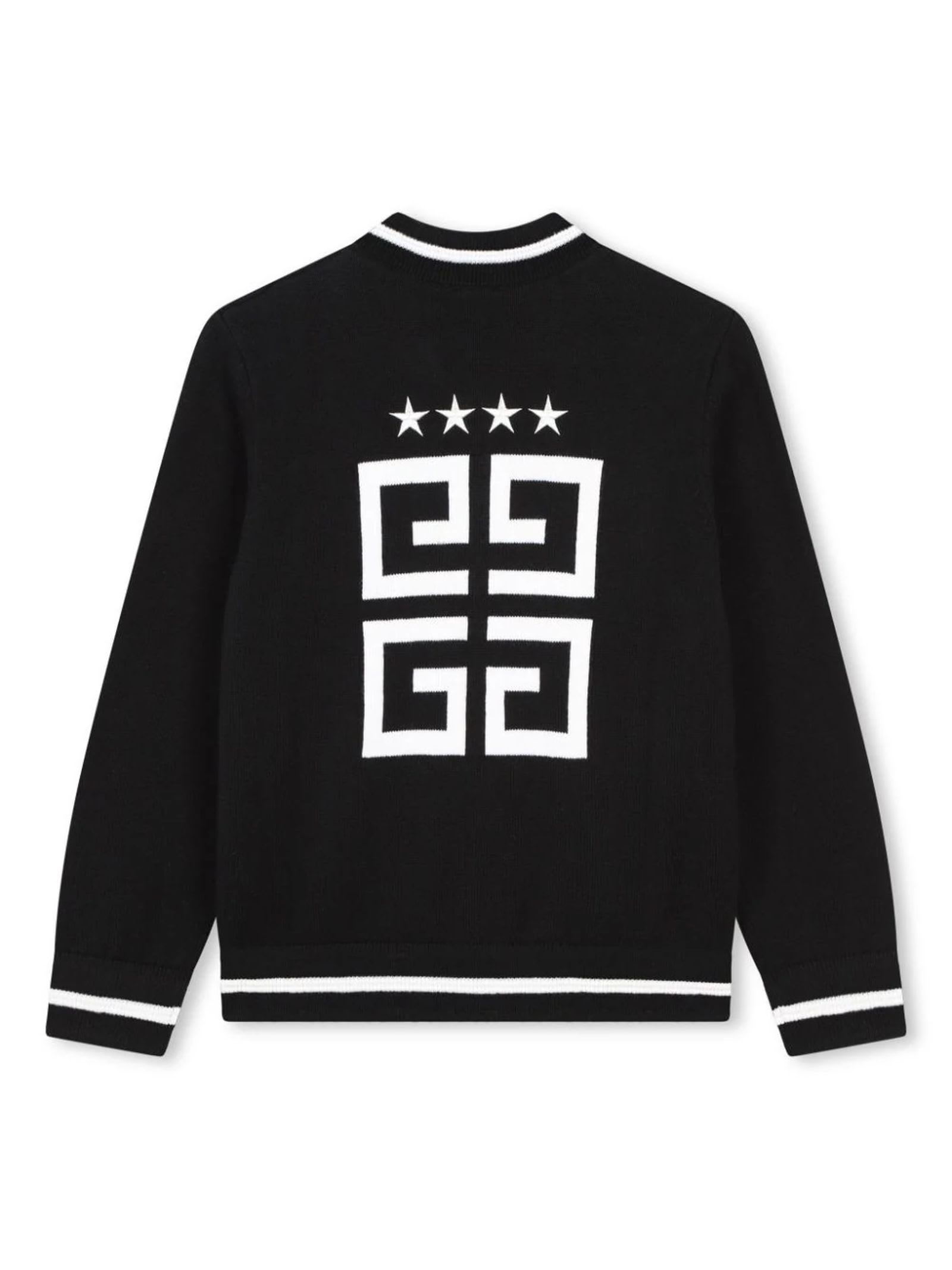 Shop Givenchy Kids Sweaters Black