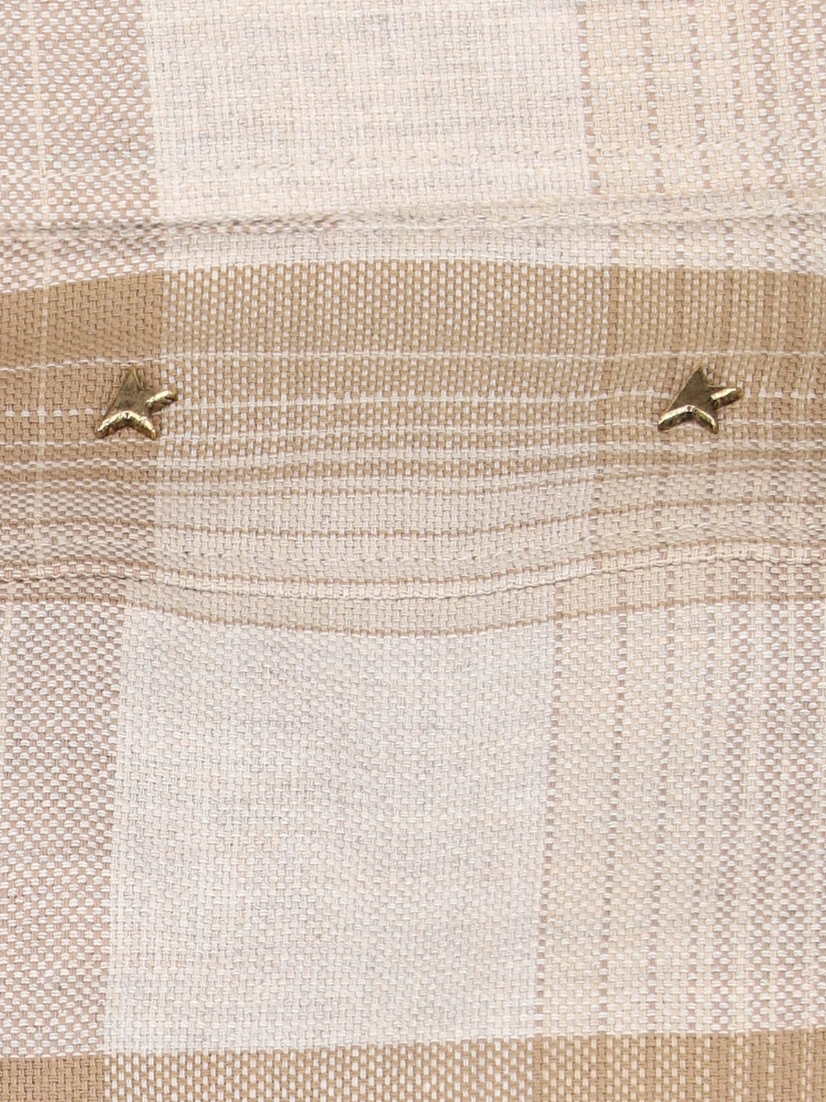 Shop Golden Goose Tartan Pattern Shirt In Beige