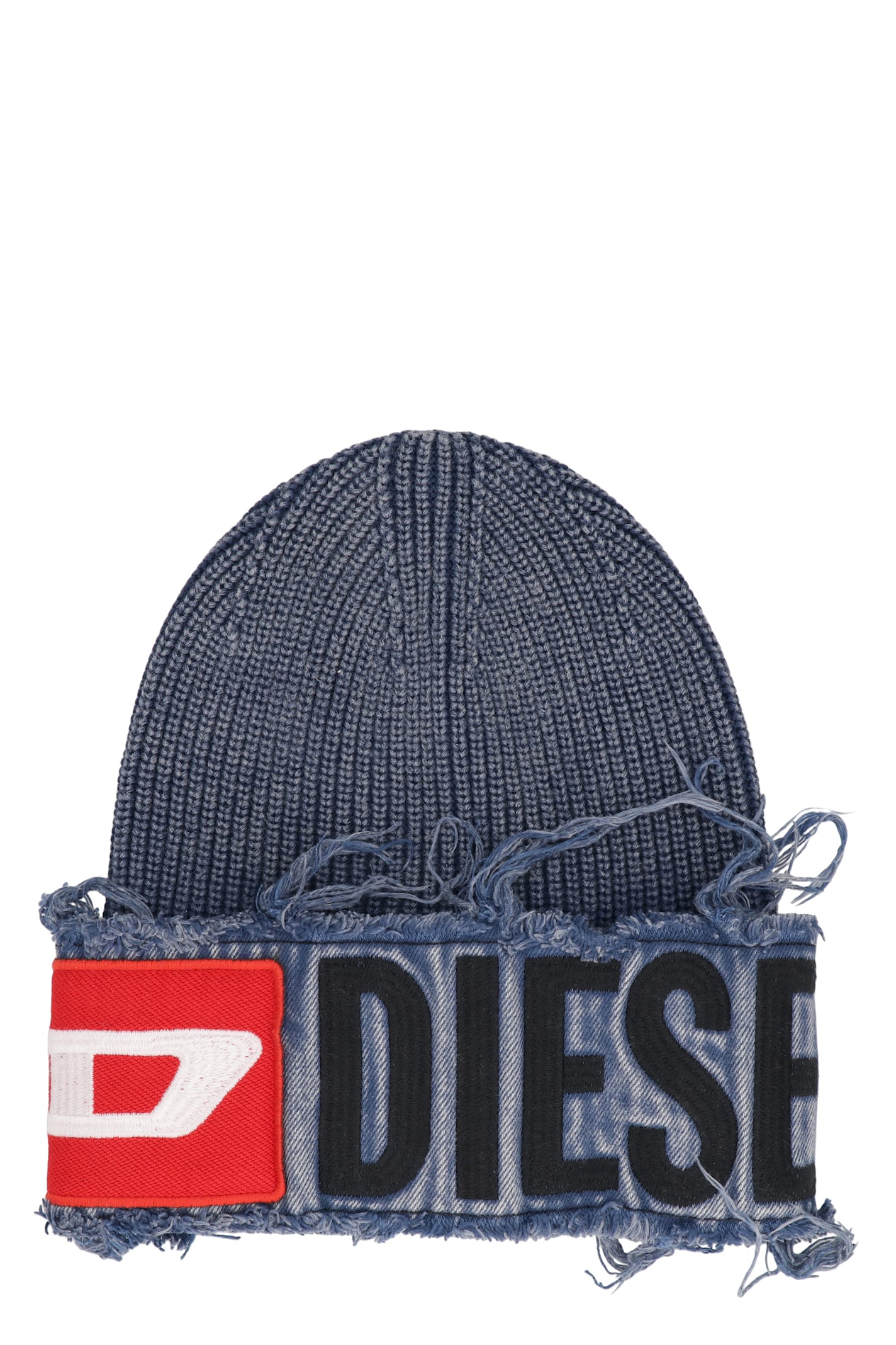 Diesel K-frok Knitted Beanie In Blue