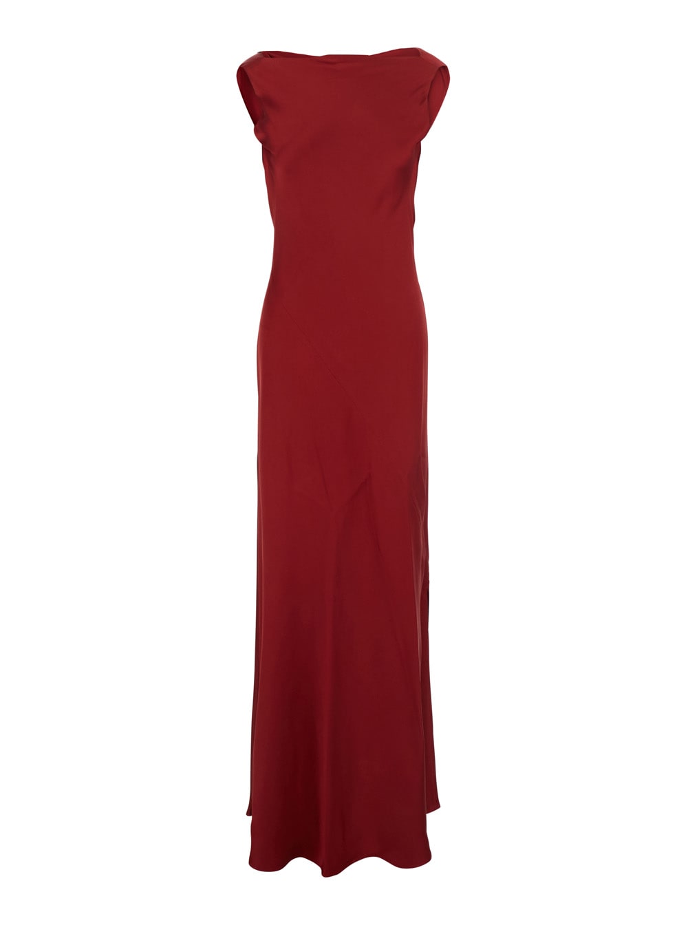 Antonelli Cowl-neck Maxi Dress In Red