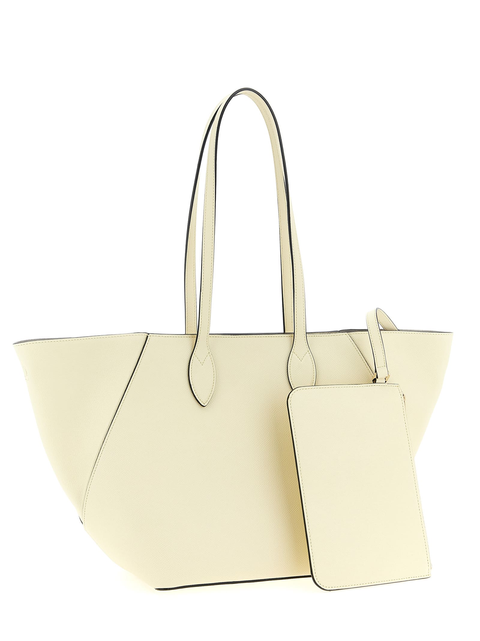 Valextra Medium Vivi Shopping Bag In White