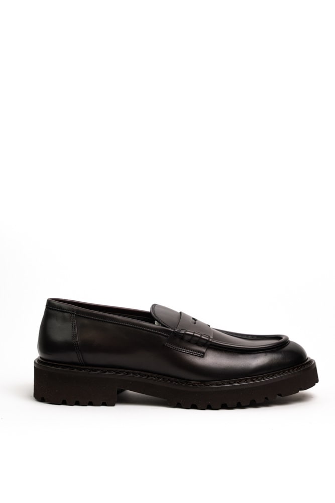 DOUCAL'S DOUCALS MOCCASINS IN DARK BROWN LEATHER