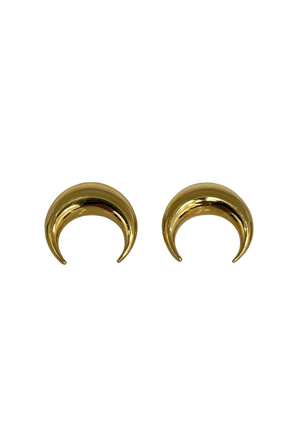 Marine Serre Gold Plated Moon Studs Accessories In Gold