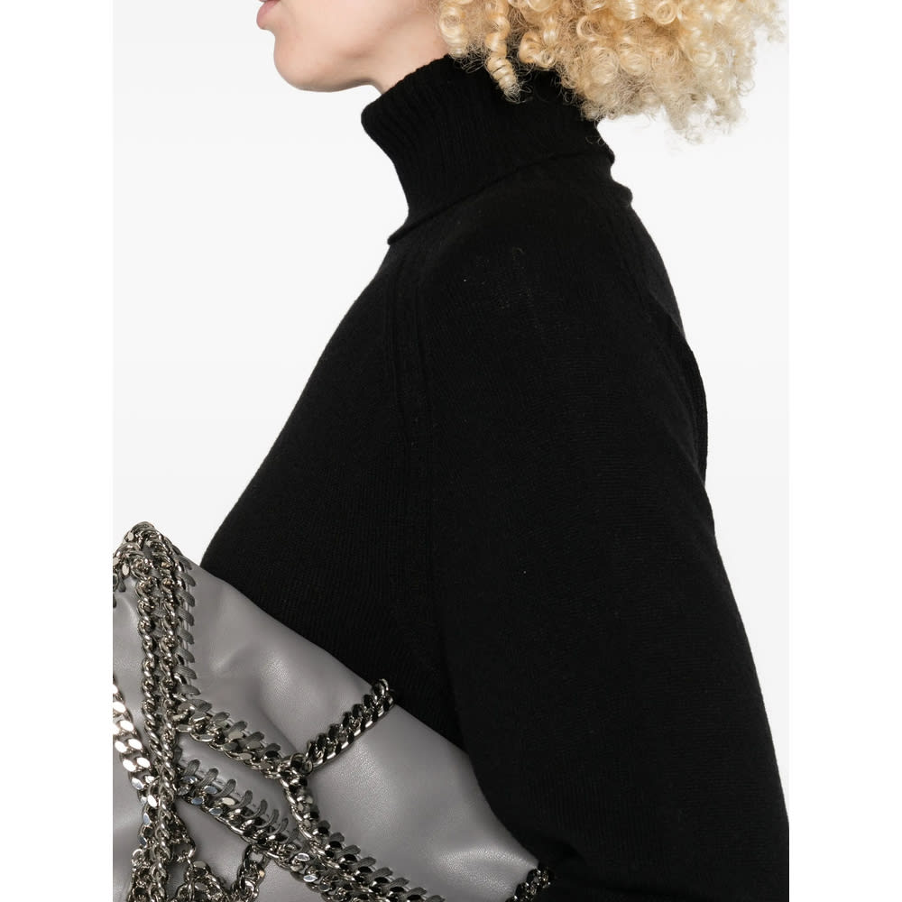 Twinset Twin-set High Neck Cashmere Blend Sweater In Black