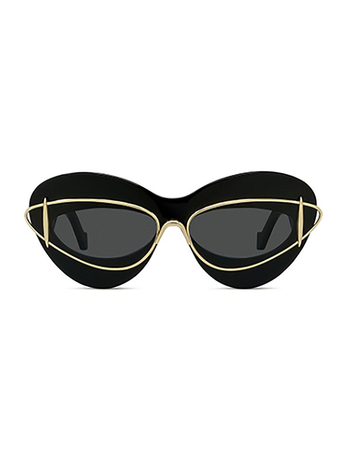 Shop Loewe Cat-eye Frame Sunglasses In 01a