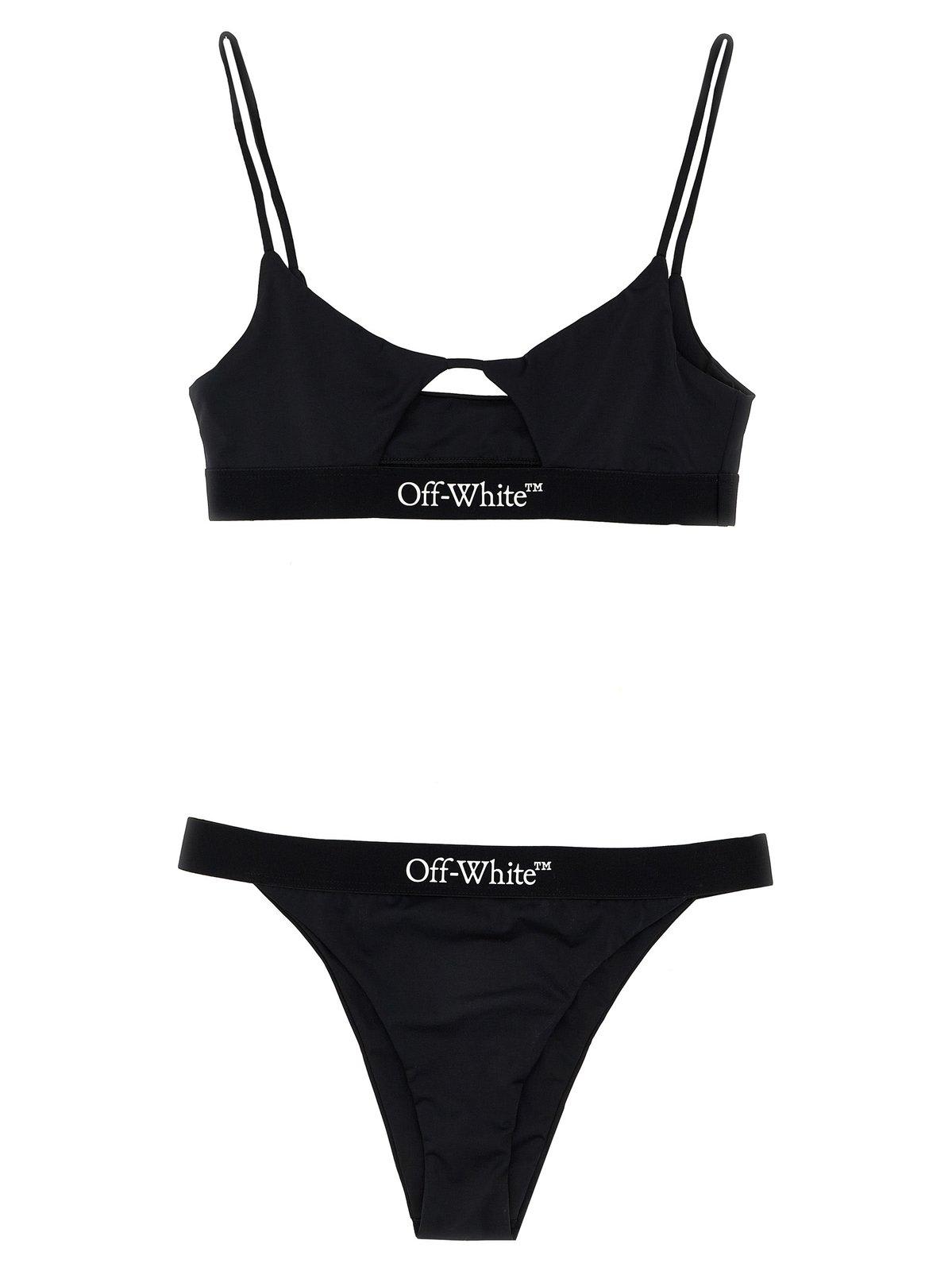 Shop Off-white Logo Band Bikini Set