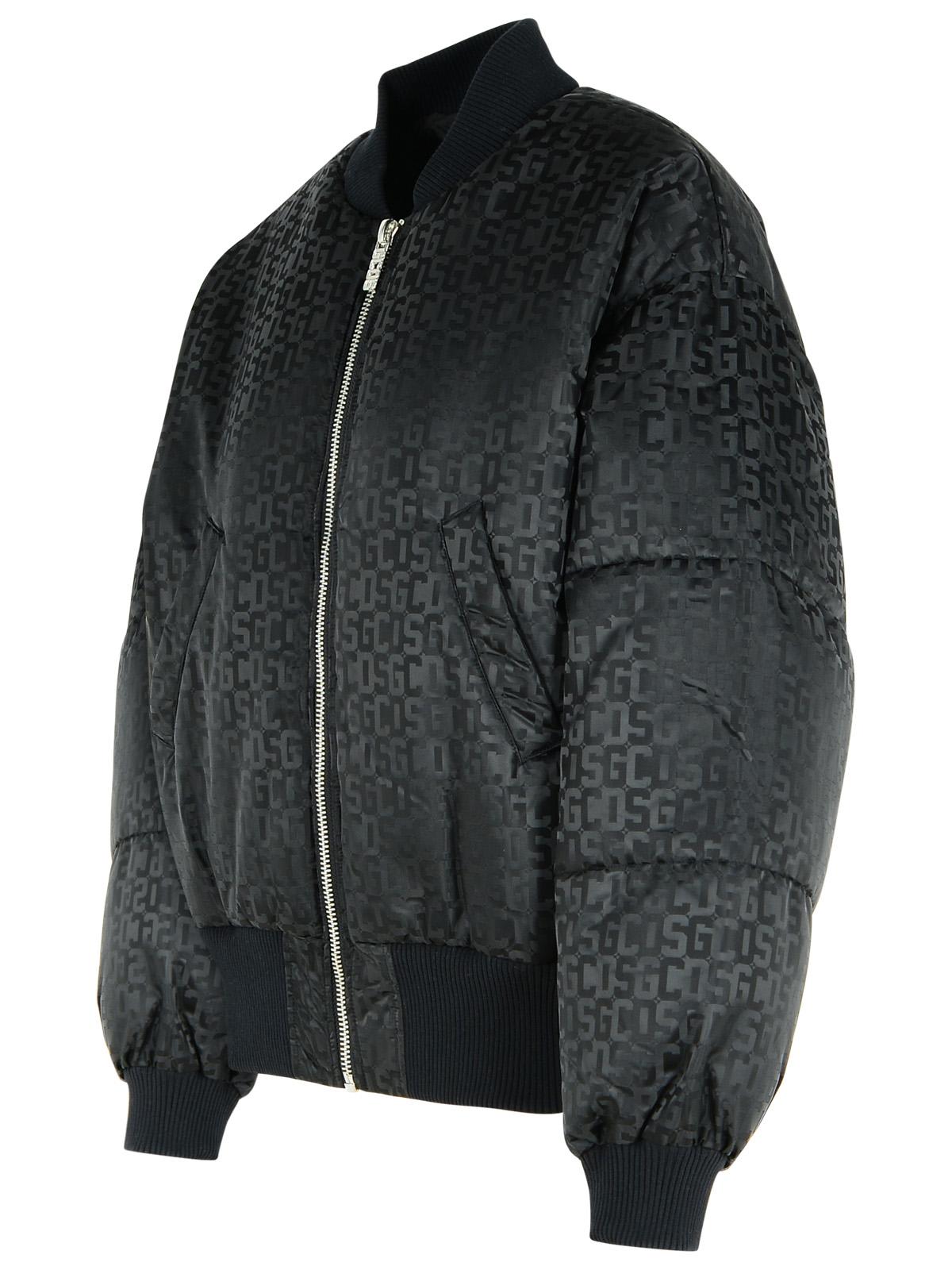 Shop Gcds Black Nylon Bomber Jacket