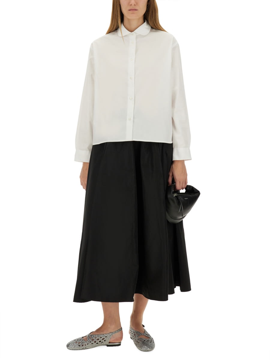 Aspesi Pleated A-line Mid-length Skirt In Multi