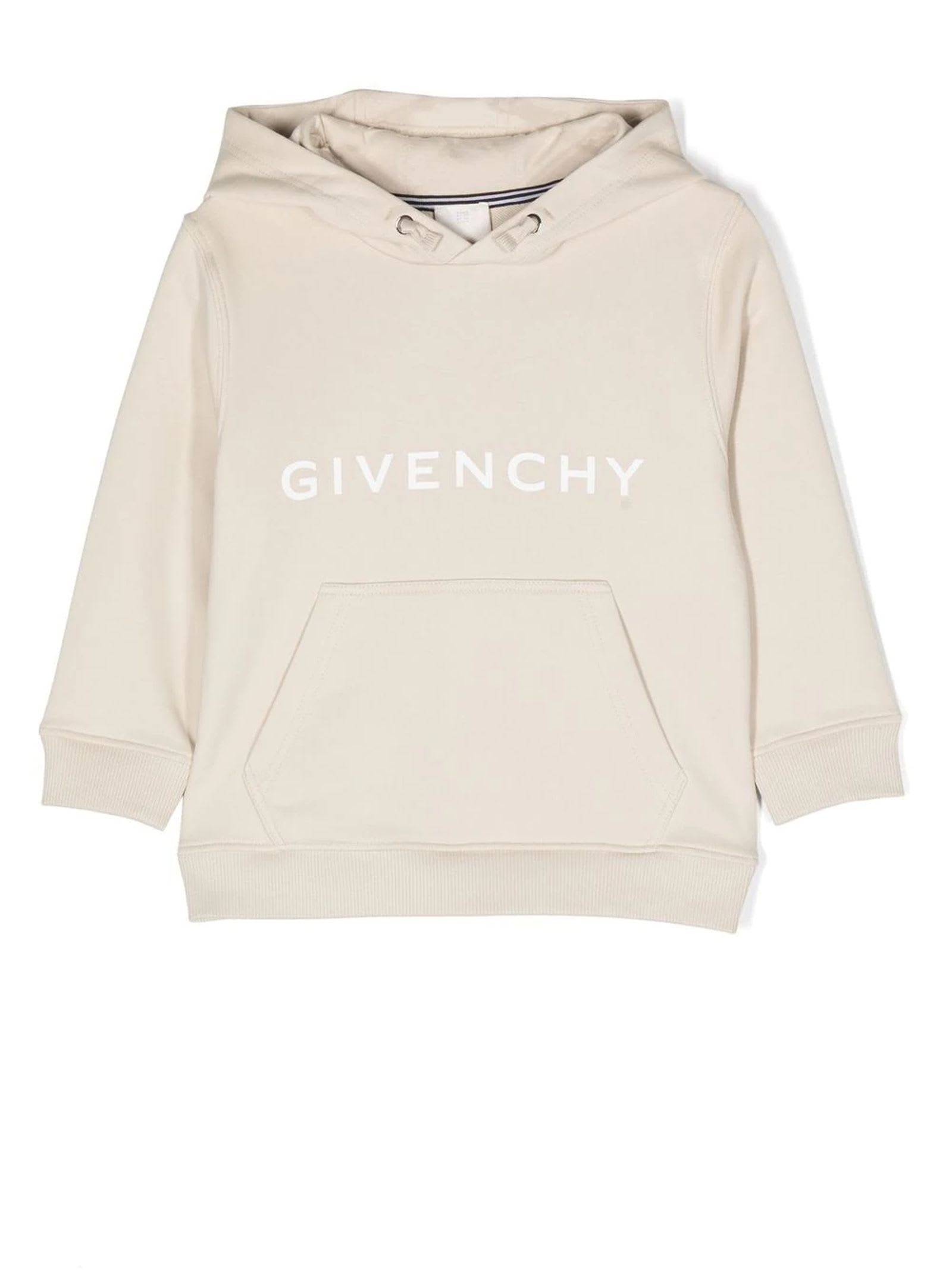 GIVENCHY BEIGE COTTON HOODIE
