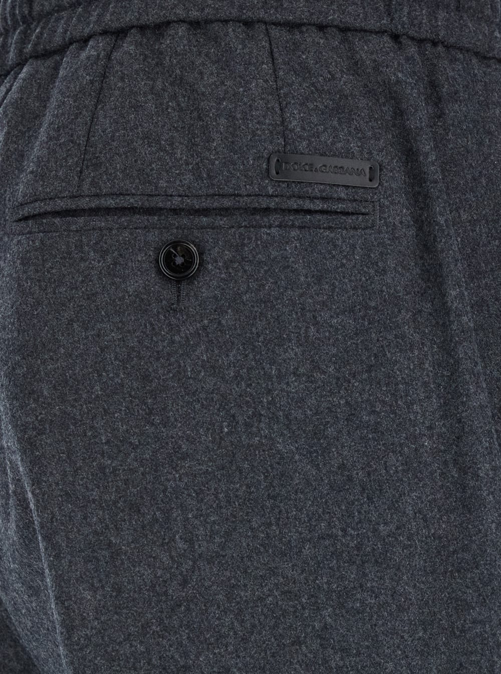 Shop Dolce & Gabbana Grey High Waist Pants In Wool Man