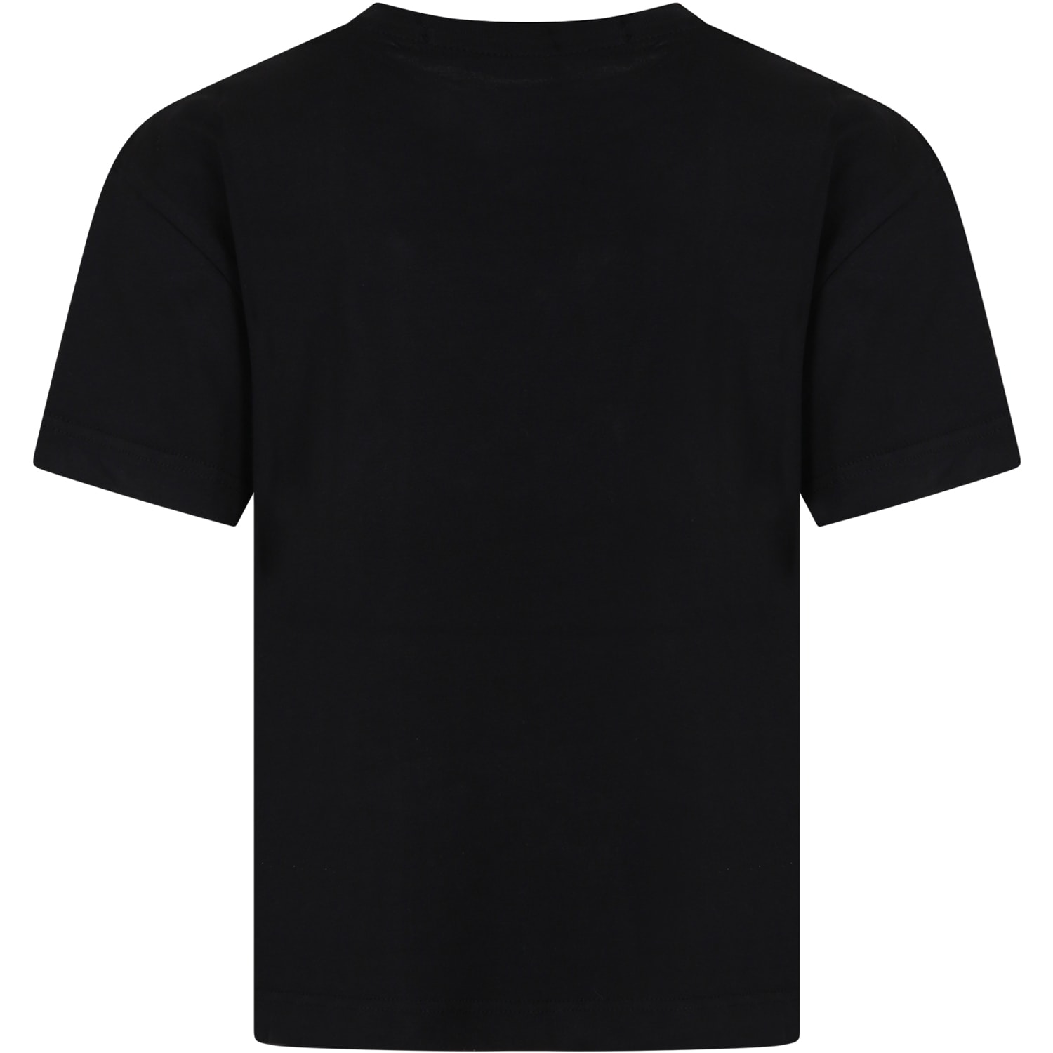 Shop Msgm Black T-shirt For Kids With Logo