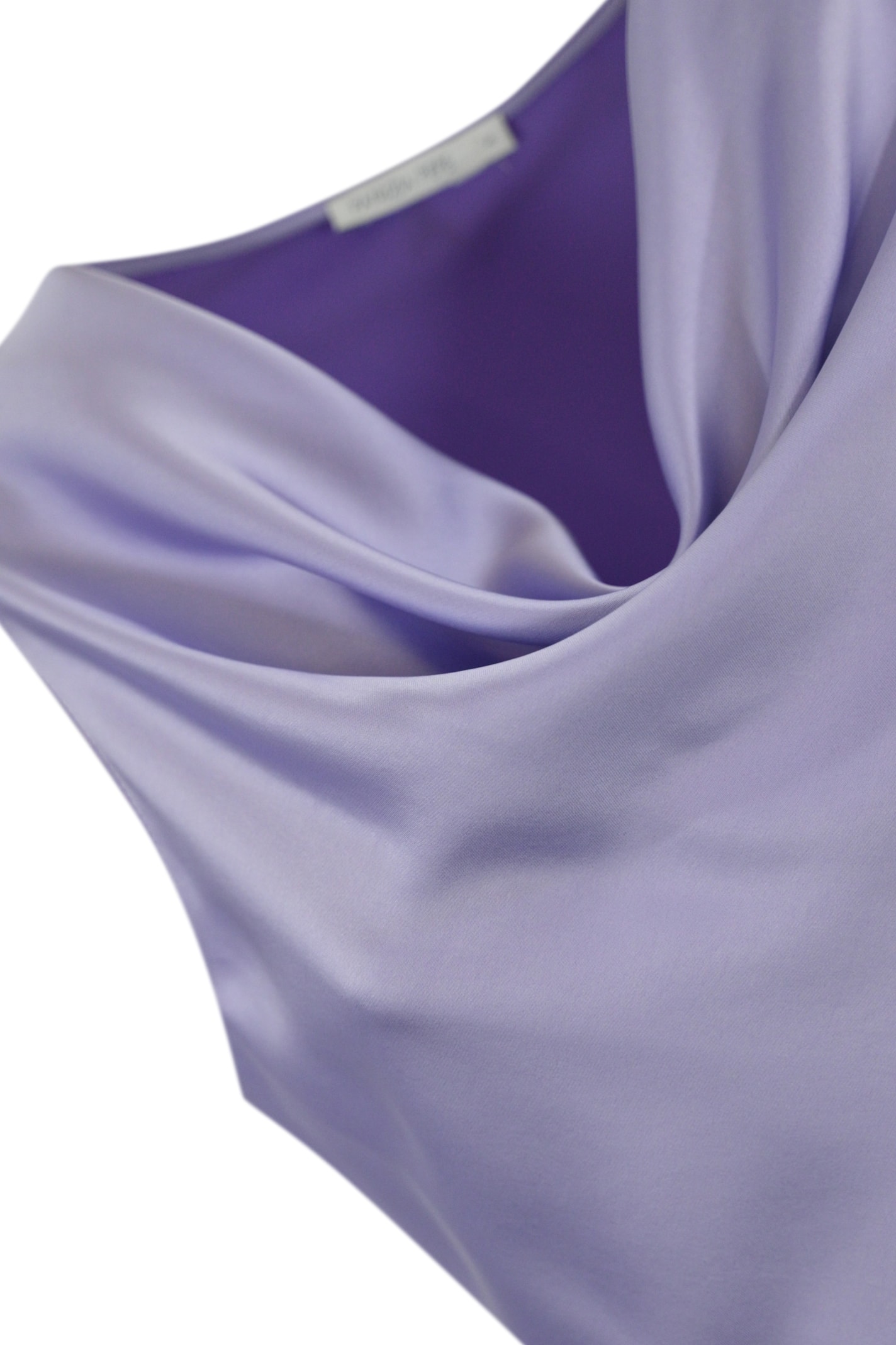 Patrizia Pepe Satin Teardrop Dress In Glam Lilac