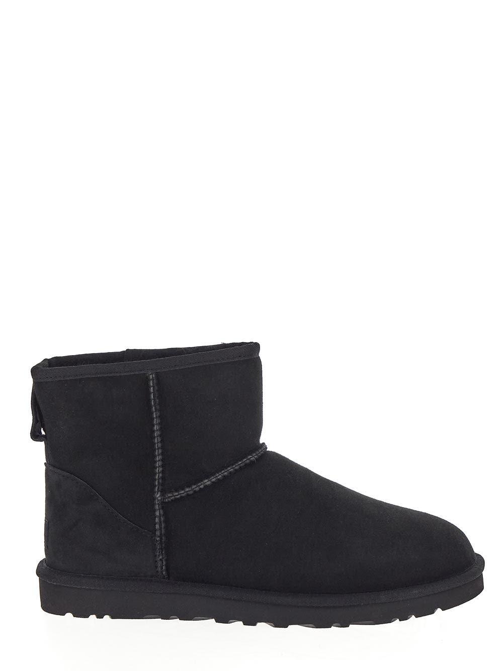 Shop Ugg Classic Mini Ankle Boot In Nero