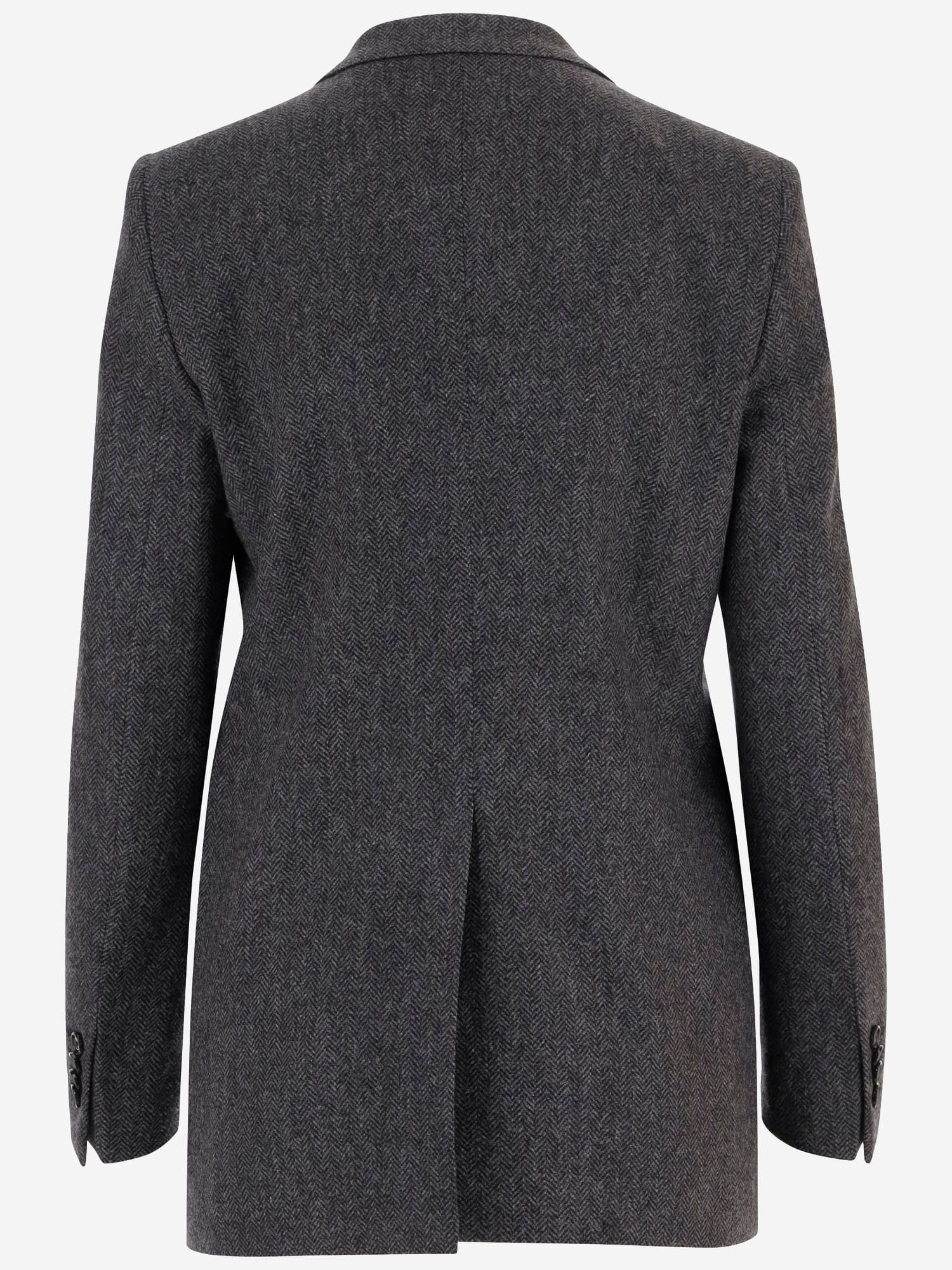 Tagliatore Wool And Cashmere Jacket In Black