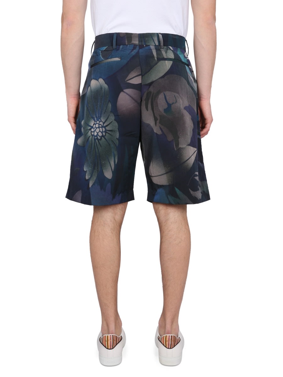 Shop Paul Smith Nylon Bermuda Shorts In Multicolour