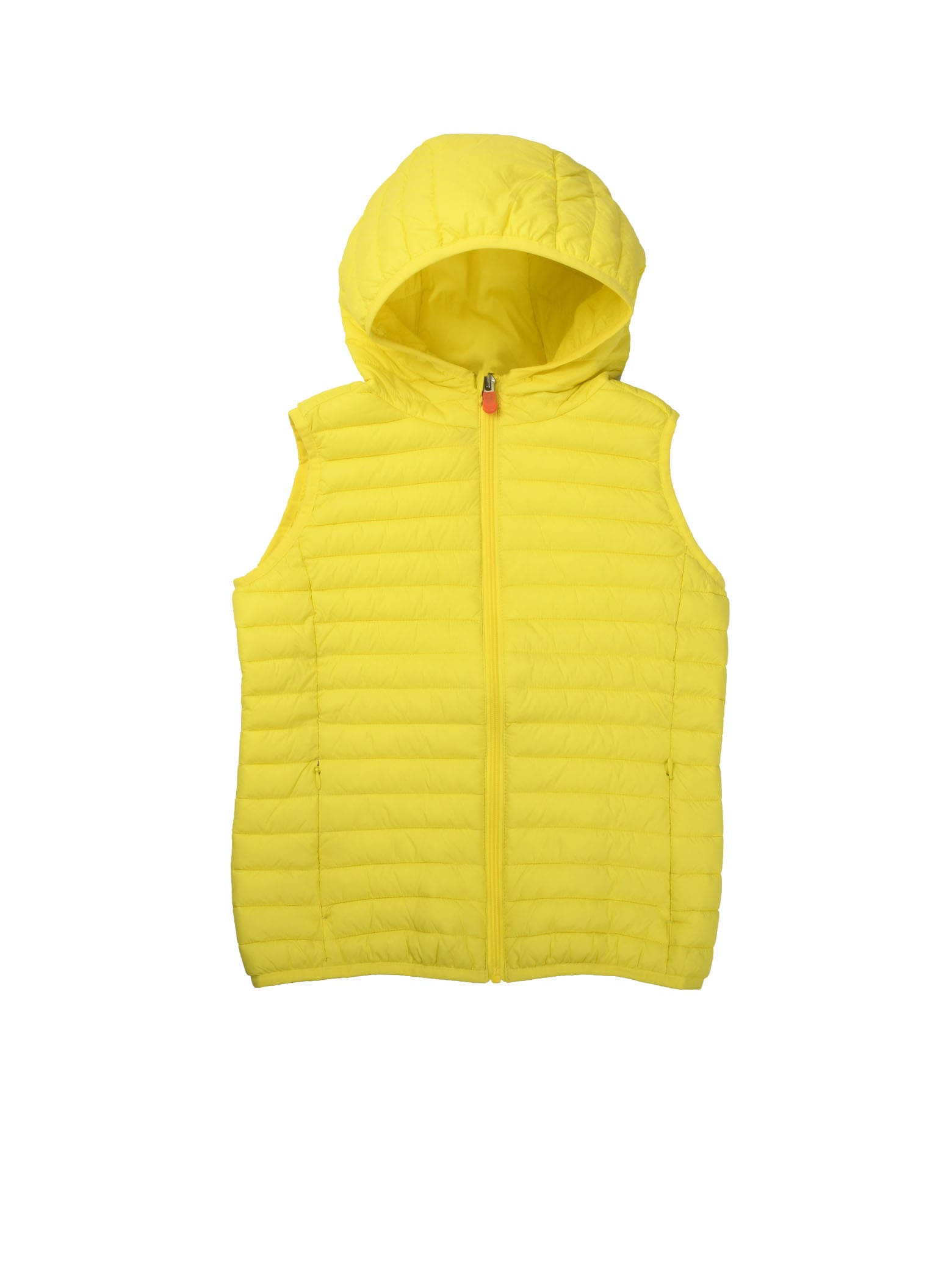 Save the Duck Vest With Yellow Fluo Hood