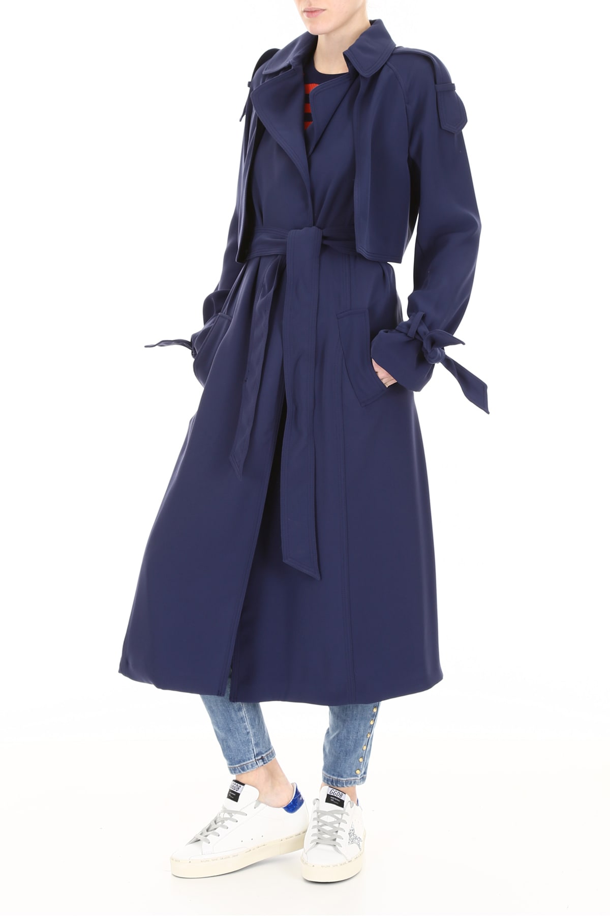 michael kors true navy coat