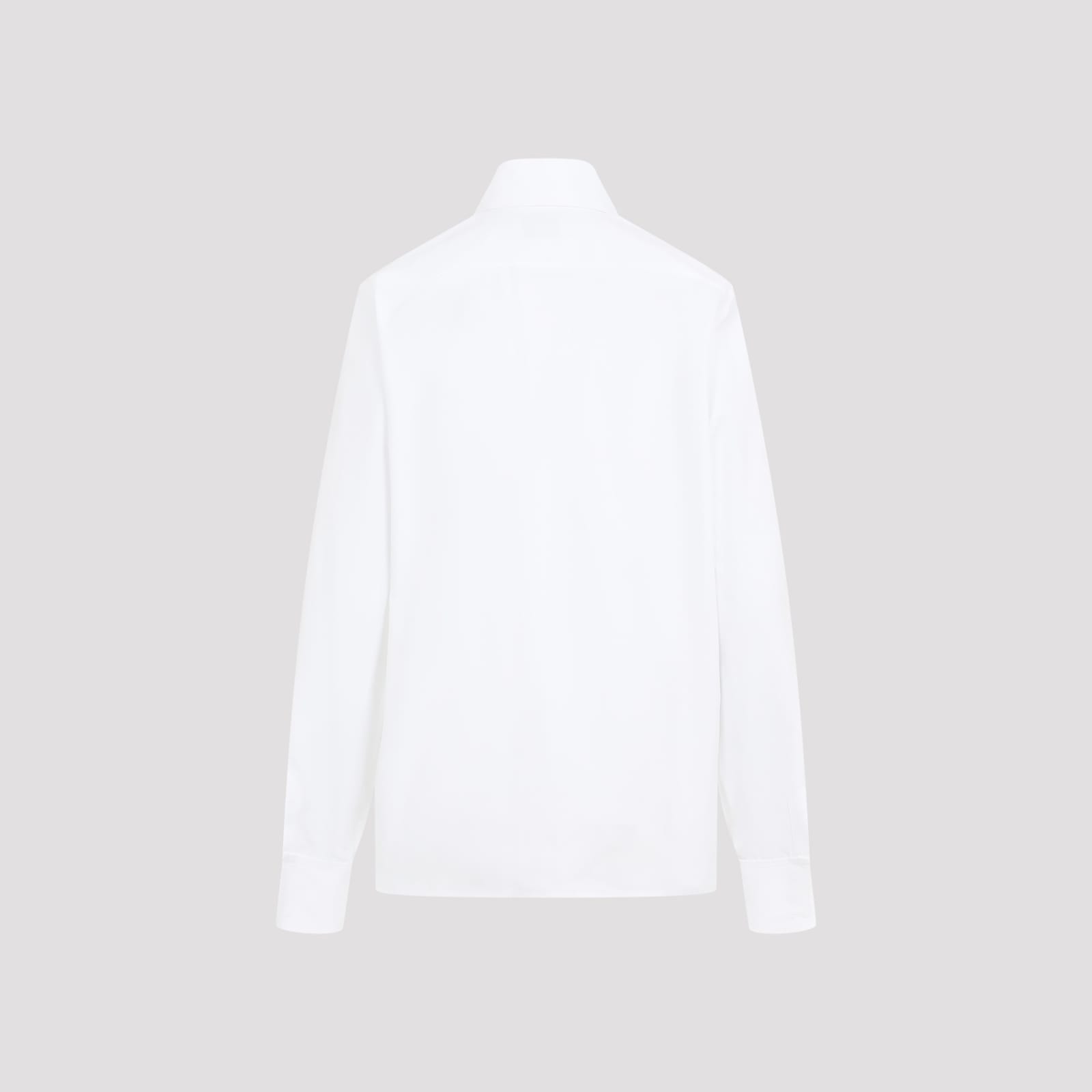 Shop Saint Laurent Cotton Shirt In Blanc