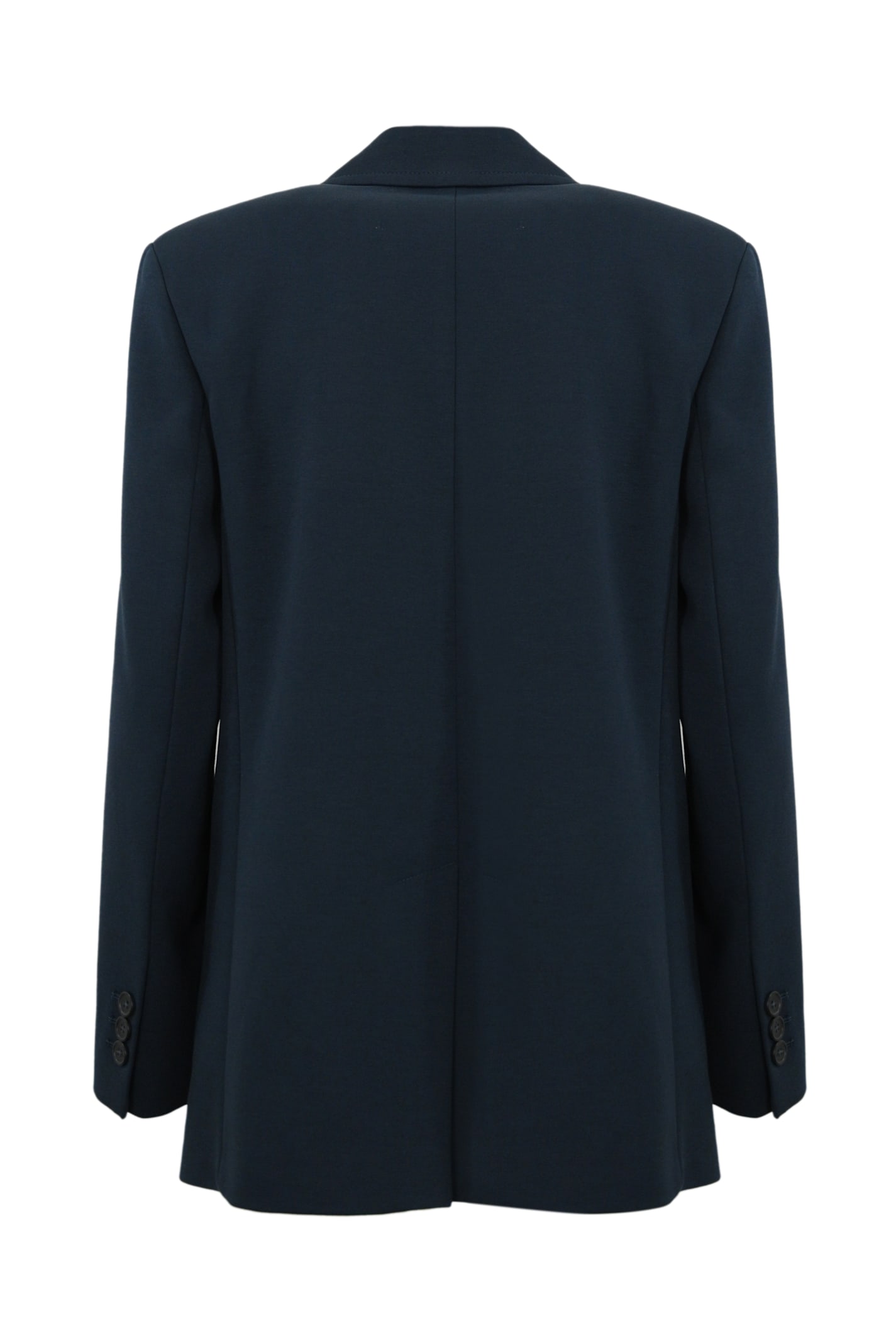 Weekend Max Mara Brama Blazer With Coat Of Arms Embroidery In Blue