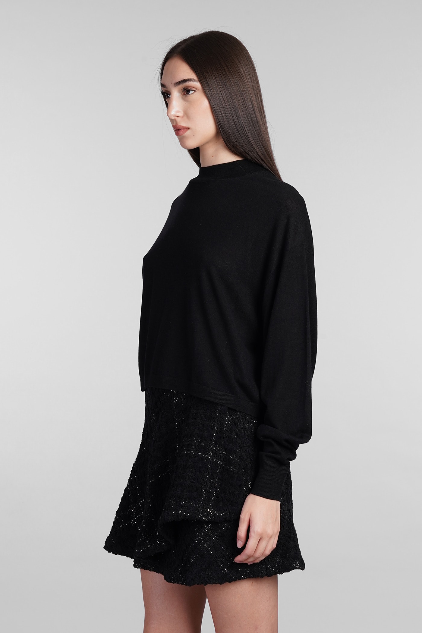 Shop Iro Lya Knitwear In Black Silk