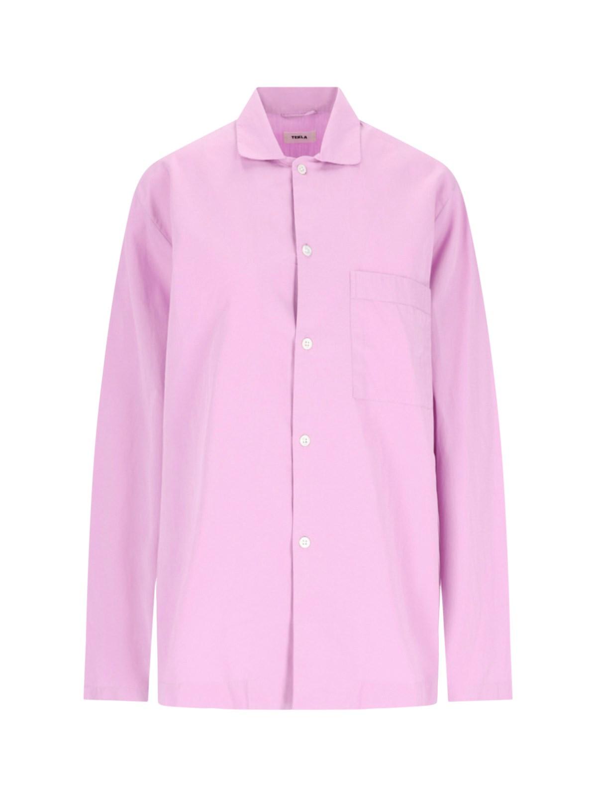 Shop Tekla Purple Pink Shirt