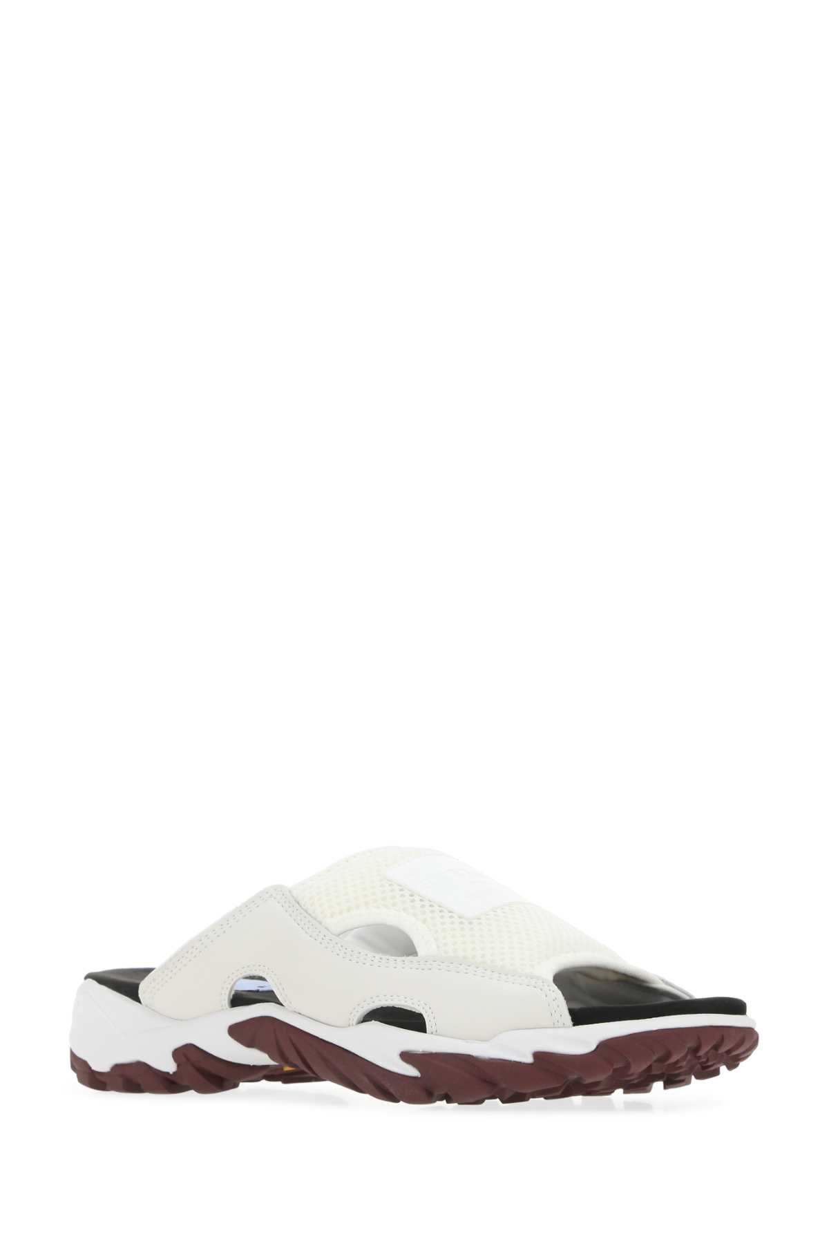Shop Mcq By Alexander Mcqueen Multicolor Mesh And Synthetic Leather Striae Slippers In 9213