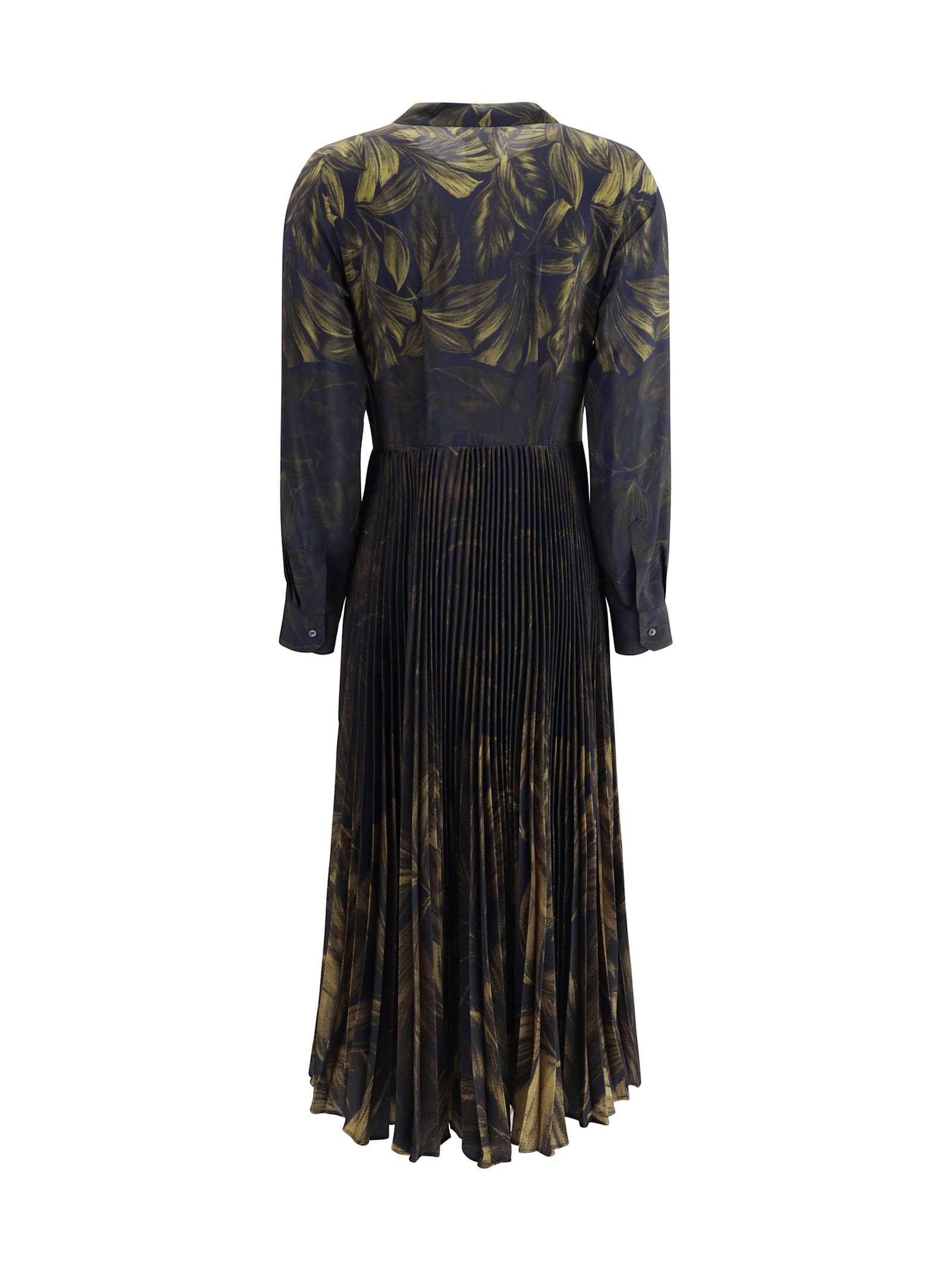 Sara Roka Multicolor Polyester Casual Dress In Green