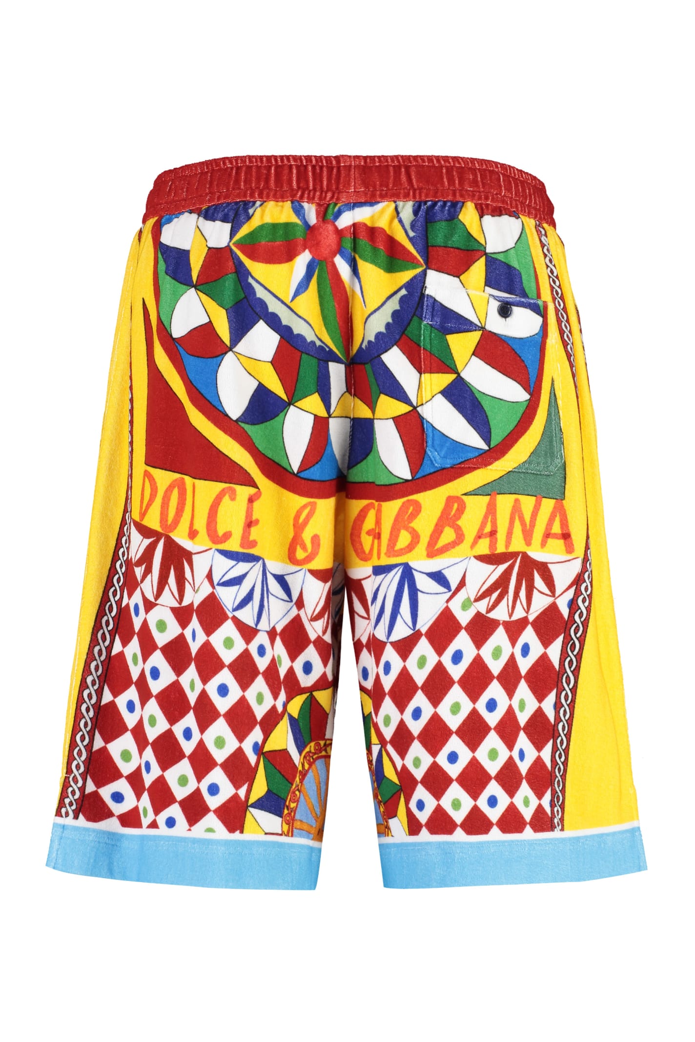 Dolce & Gabbana Carreto-print Bermuda Shorts In Multicolor