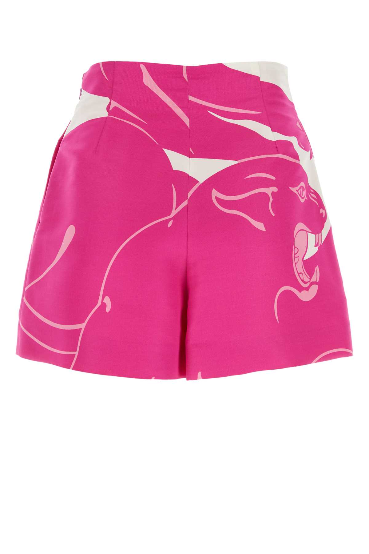 Shop Valentino Printed Faille Shorts In Milpinpp