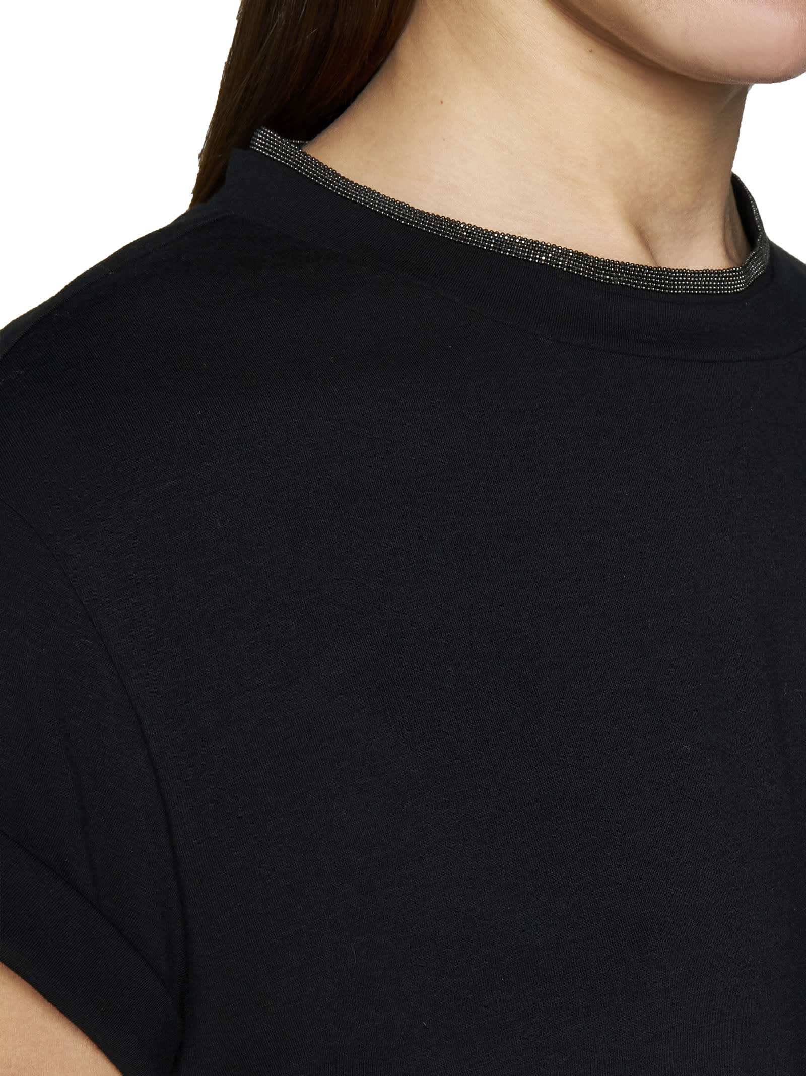 Brunello Cucinelli Jersey T-shirt In Black