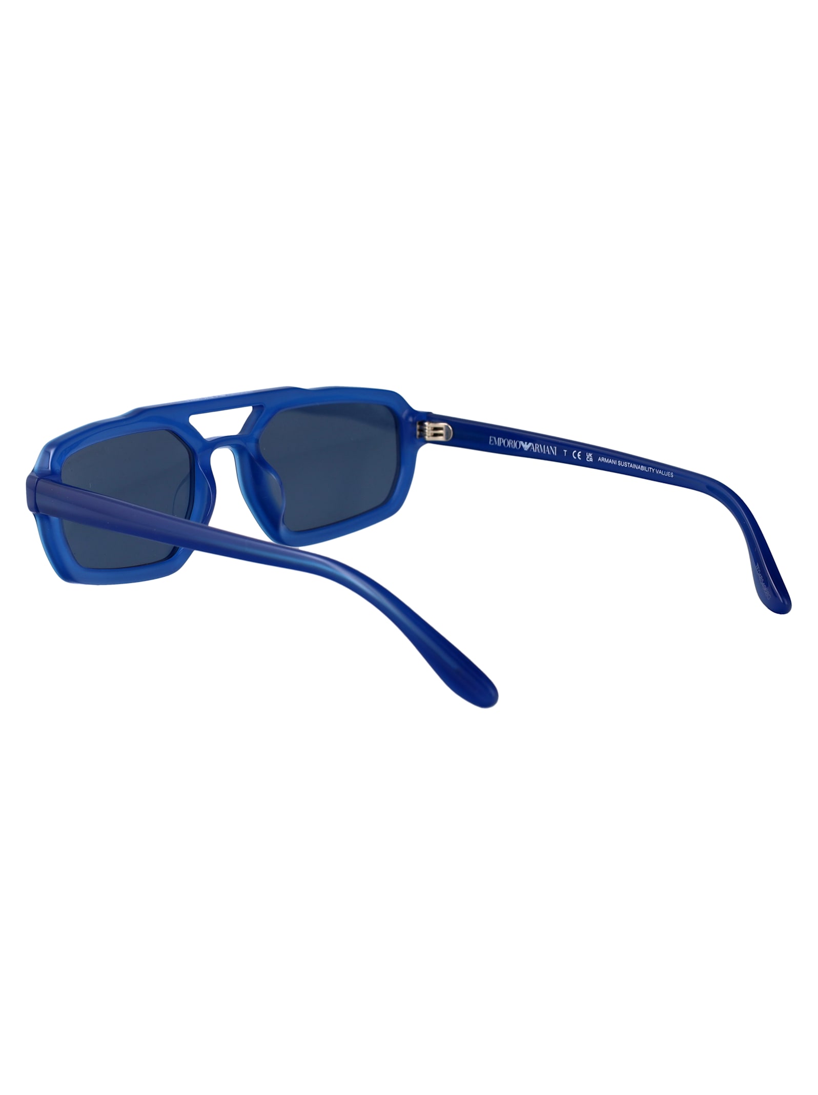 Emporio Armani Geometrical Sunglasses 0 Ea4240 U 620180 In Blue