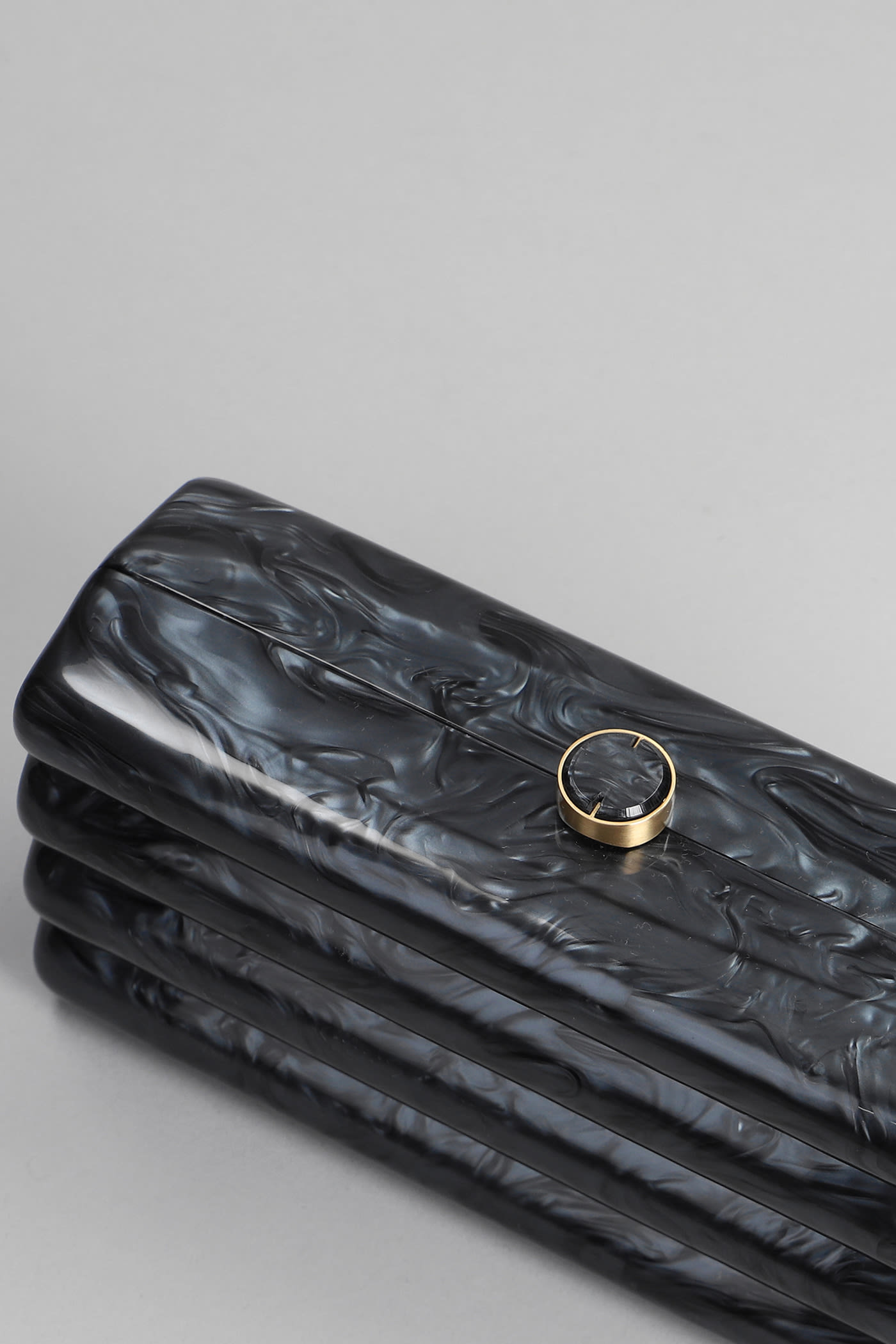 CULT GAIA ENID CLUTCH IN BLACK ACRYLIC