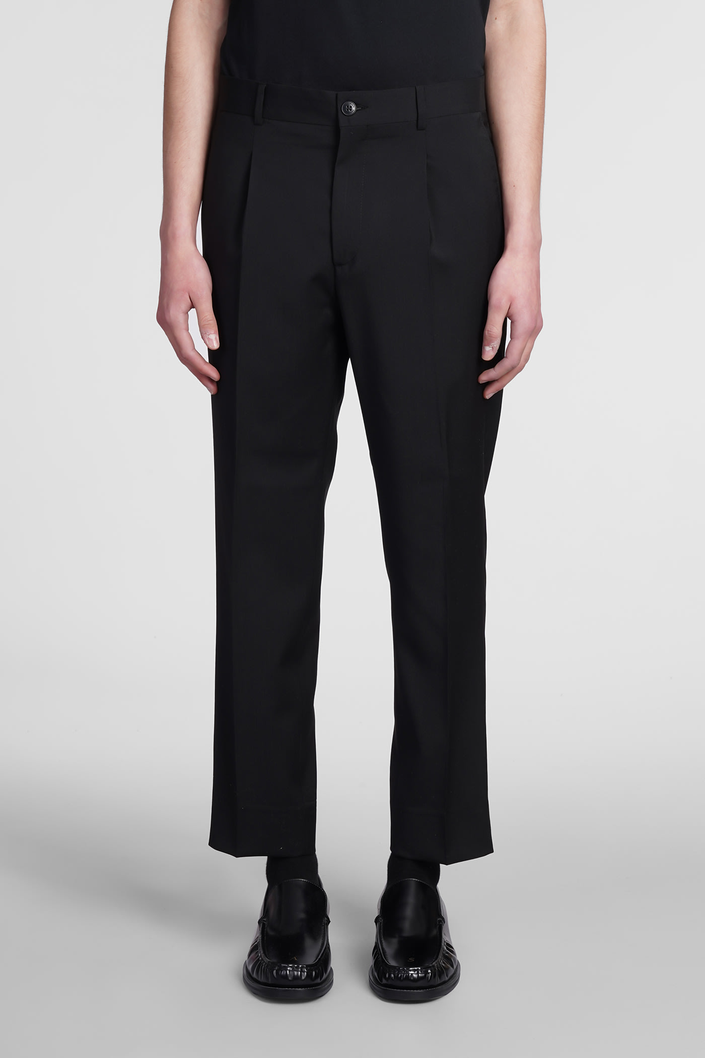 Costumein Valerio Pants In Black Wool In Black