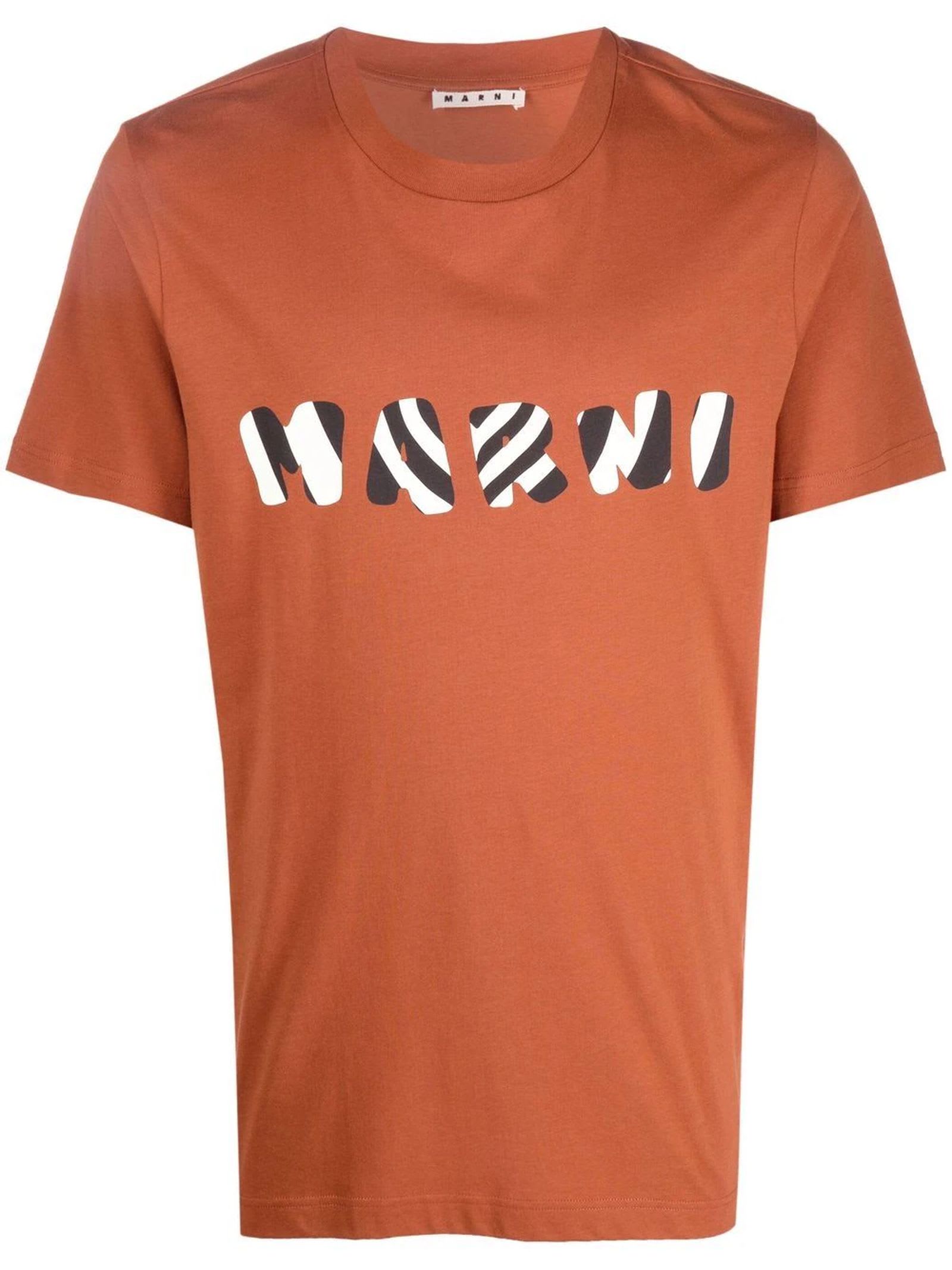 Marni Orange Cotton T-shirt