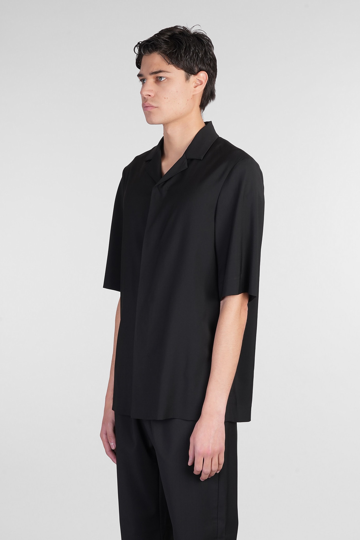 Shop Barena Venezia Atila Shirt In Black Wool