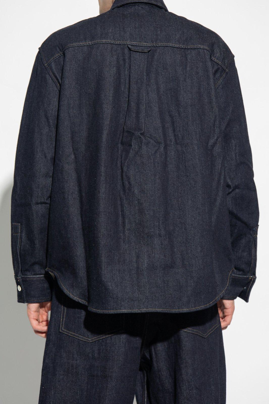 Shop Jil Sander Long-sleeved Denim Shirt