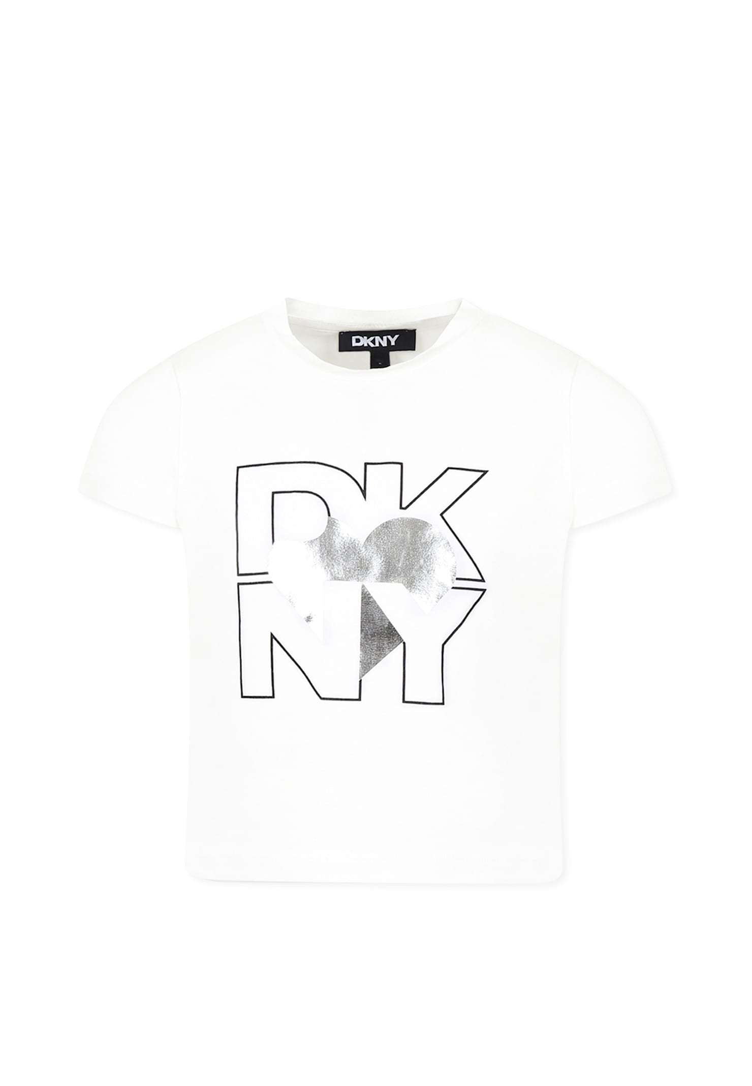 Dkny Black T-shirt For Girl With Writing In White
