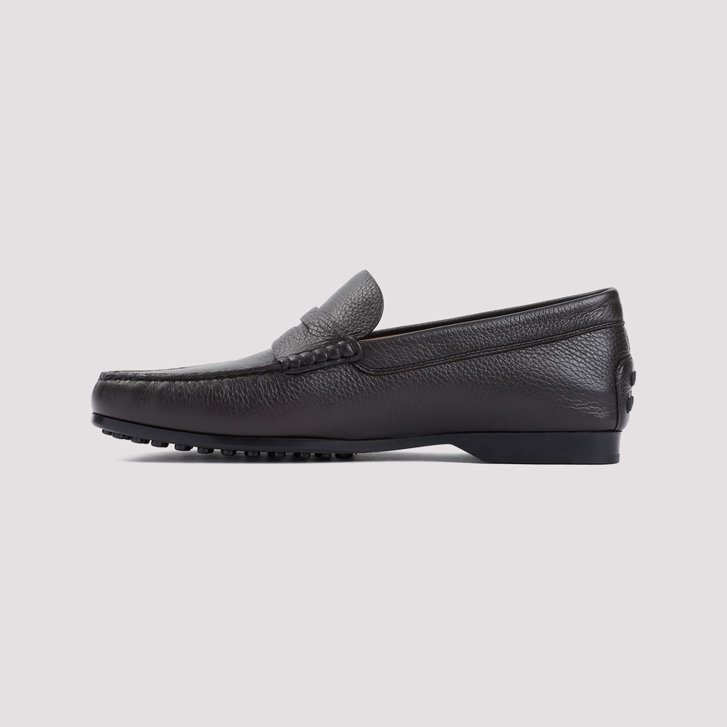 Shop Tod's Leather Loafers In Testa Moro